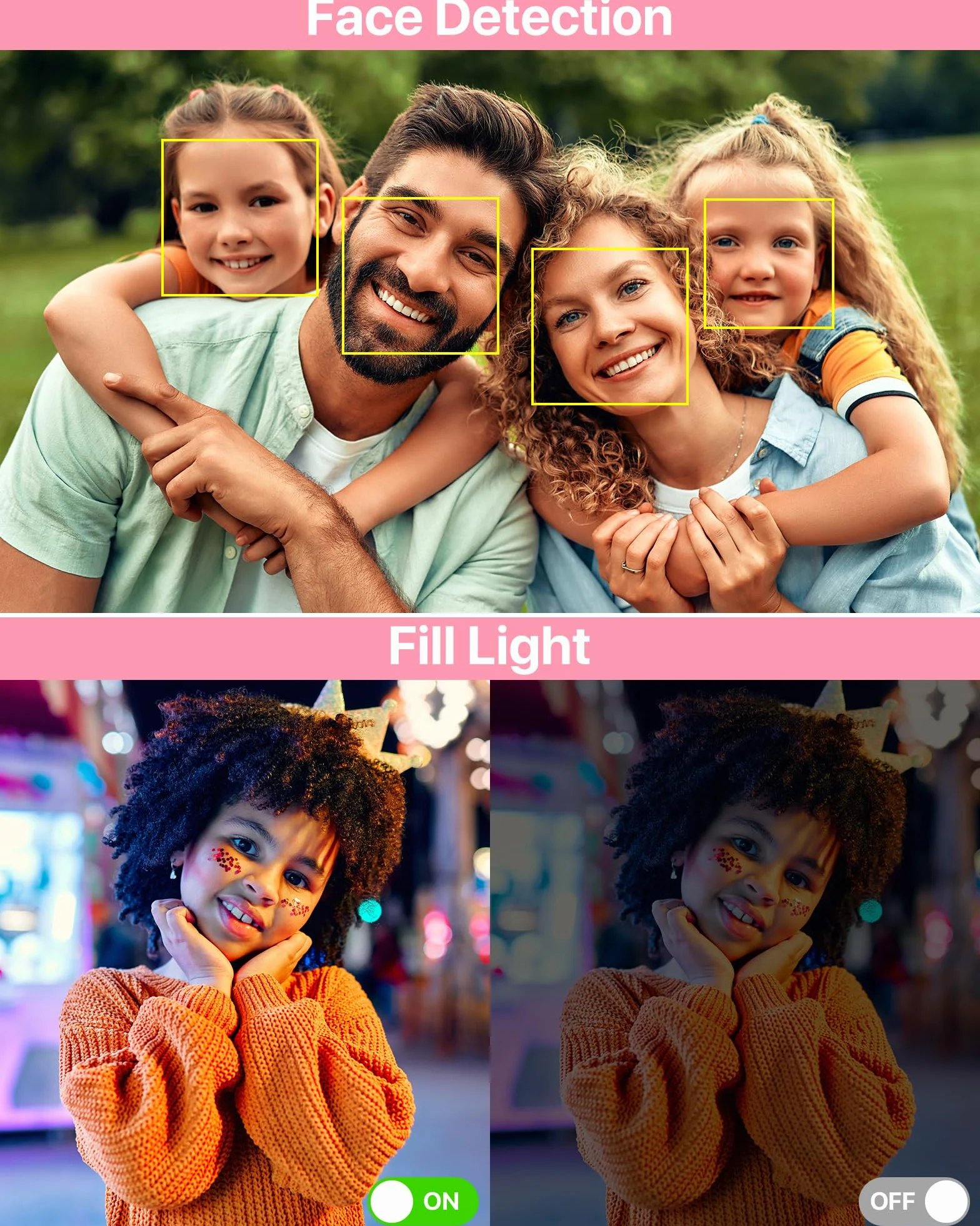 Cámara Digital 1080P Cámara de Fotos HD 44MP Cámara Digital Compacta con Pantalla LCD de 2,4 Pulgadas, Zoom Digital 16X, Tarjeta de Memoria Micro de 32G, 1 Batería para Niños, Adolescentes - Rose