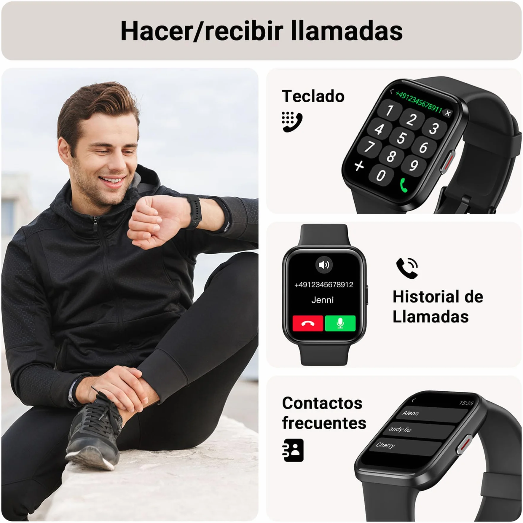 Tensky Reloj Inteligente Hombre con Llamadas y Voz de Alexa, Whatsapp Notificaciones, 1.85" Smartwatch Hombre 110 Modos Deportes 3 ATM SpO2/Pulsómetro/Monitor de Sueño Pulsera para iPhone Android