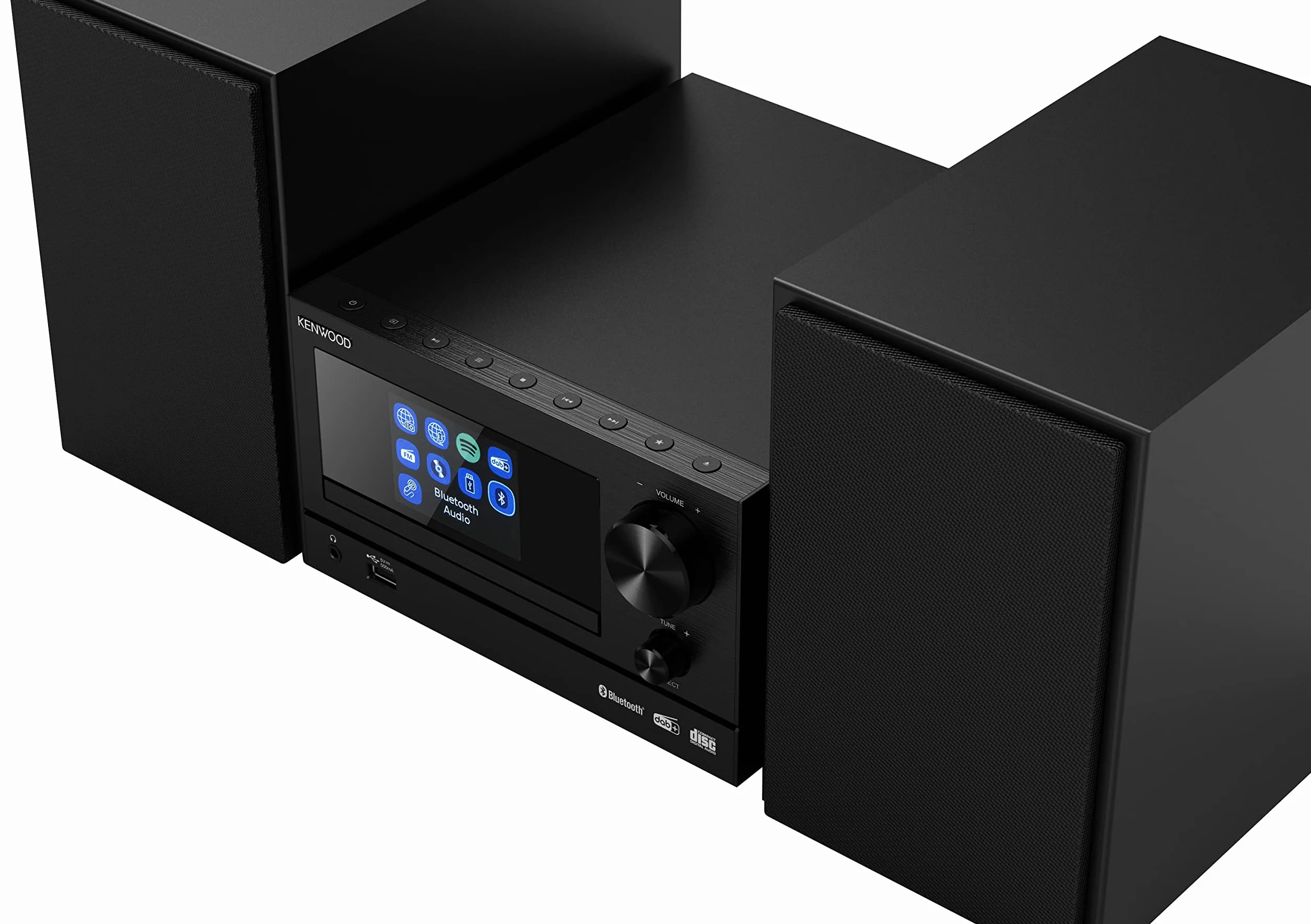 Kenwood M-7000S-B Microcadena Color Negro Bluetooth USB CD Radio Dab+ FM Mini Equipo de Musica