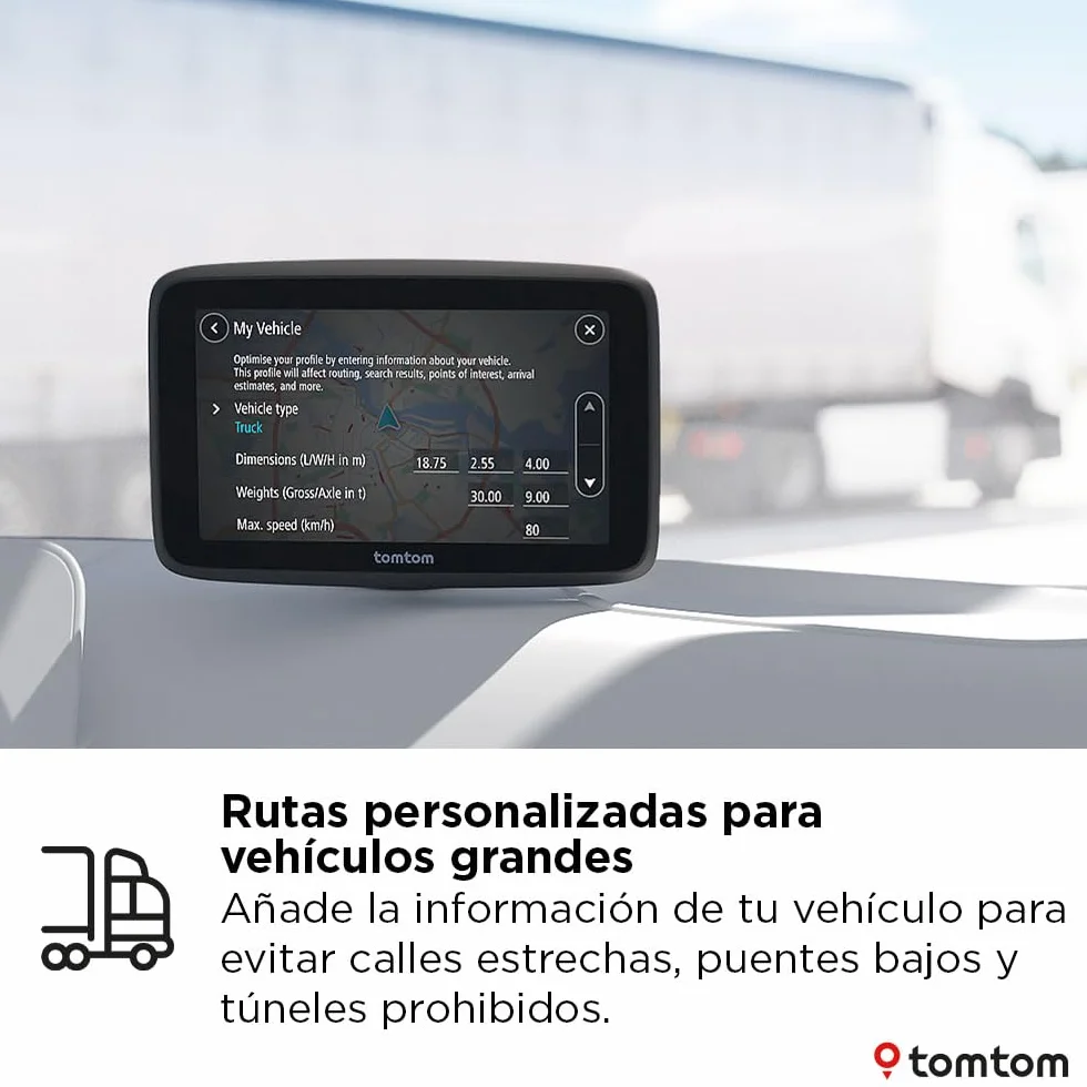TomTom GO Professional 2.ª generación navegador para camión 6" pantalla táctil capacitiva mapas Europa tráfico tiempo real