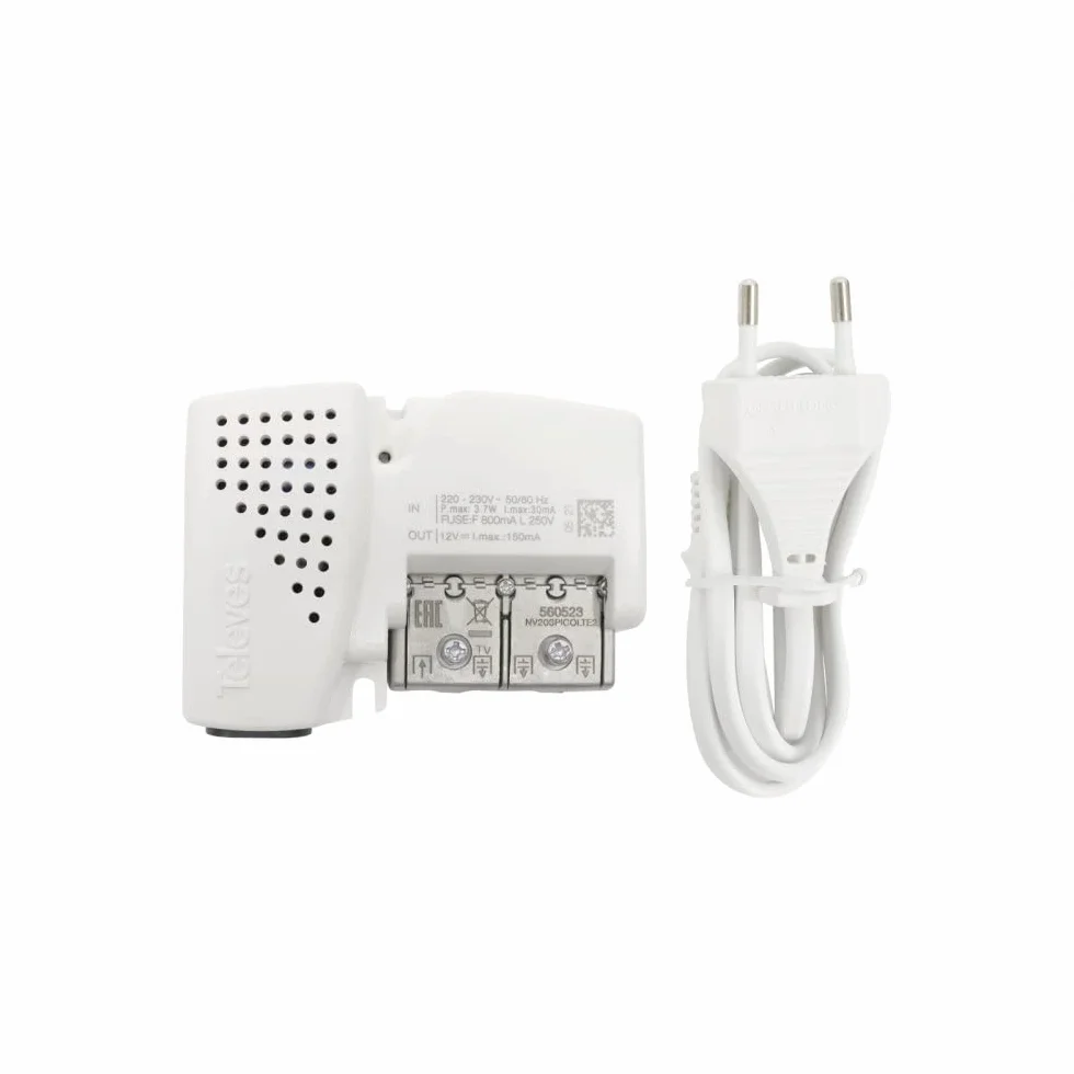 Amplificador de vivienda PicoKom 3 salidas: (2+TV) VHF/UHF - TELEVES 560523
