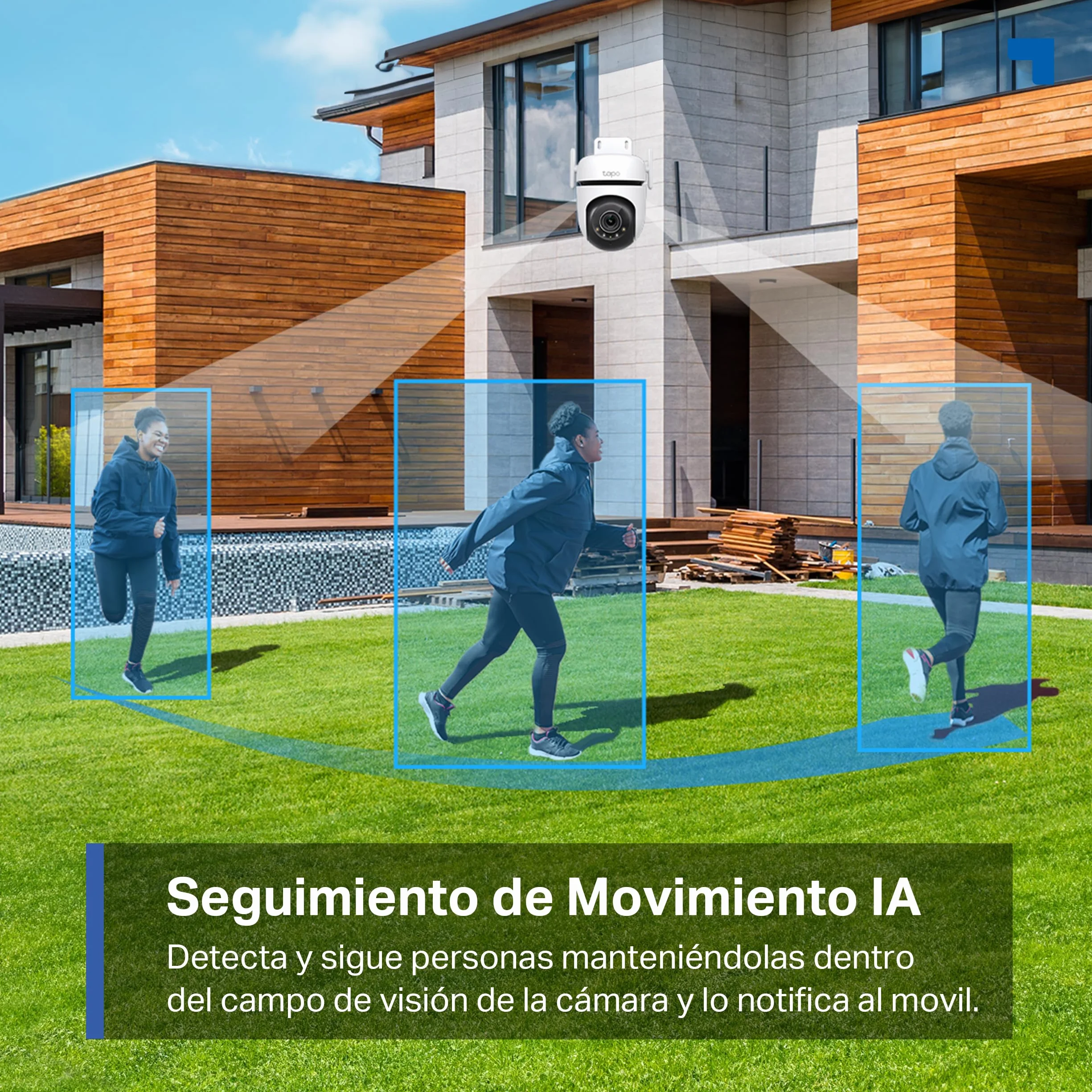 Tapo C520WS Cámara Vigilancia Wi-Fi Exterior 360° 2K QHD Visión Nocturna Color Starlight Detección IA IP66
