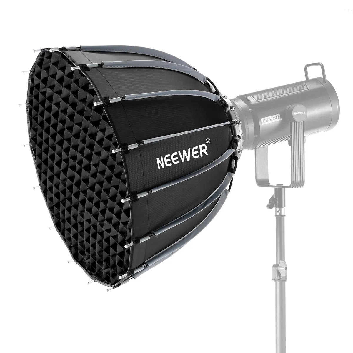 NEEWER Softbox Parabólico de Liberación Rápida con Difusor, 22" Softbox de Fotografía Bowens Mount para CB60 CB200B MS60 MS150B Q4 Luz de Video LED Compatible con Godox Compatible con Aputure, NS55P