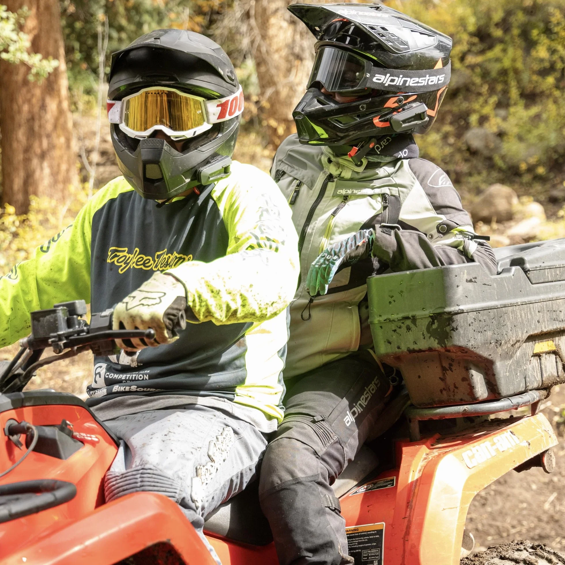 Cardo PACKTALK Edge Dúo Comunicación ATV para Moto de Nieve Side by Side