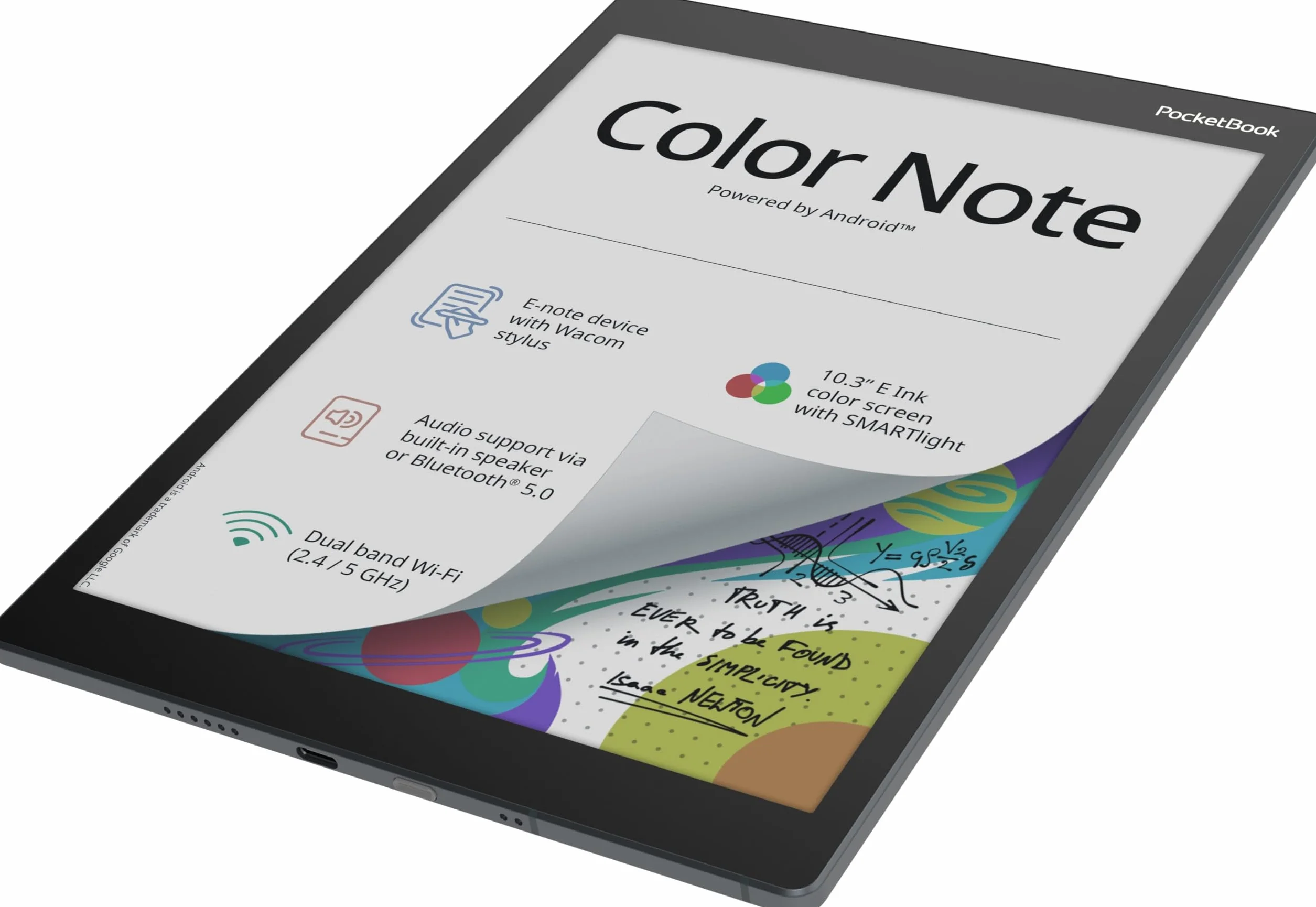 PocketBook Nota de color Pantalla Kaleido 3 tinta E 10.3 pulgadas Escritura a mano lápiz capacitivo Android