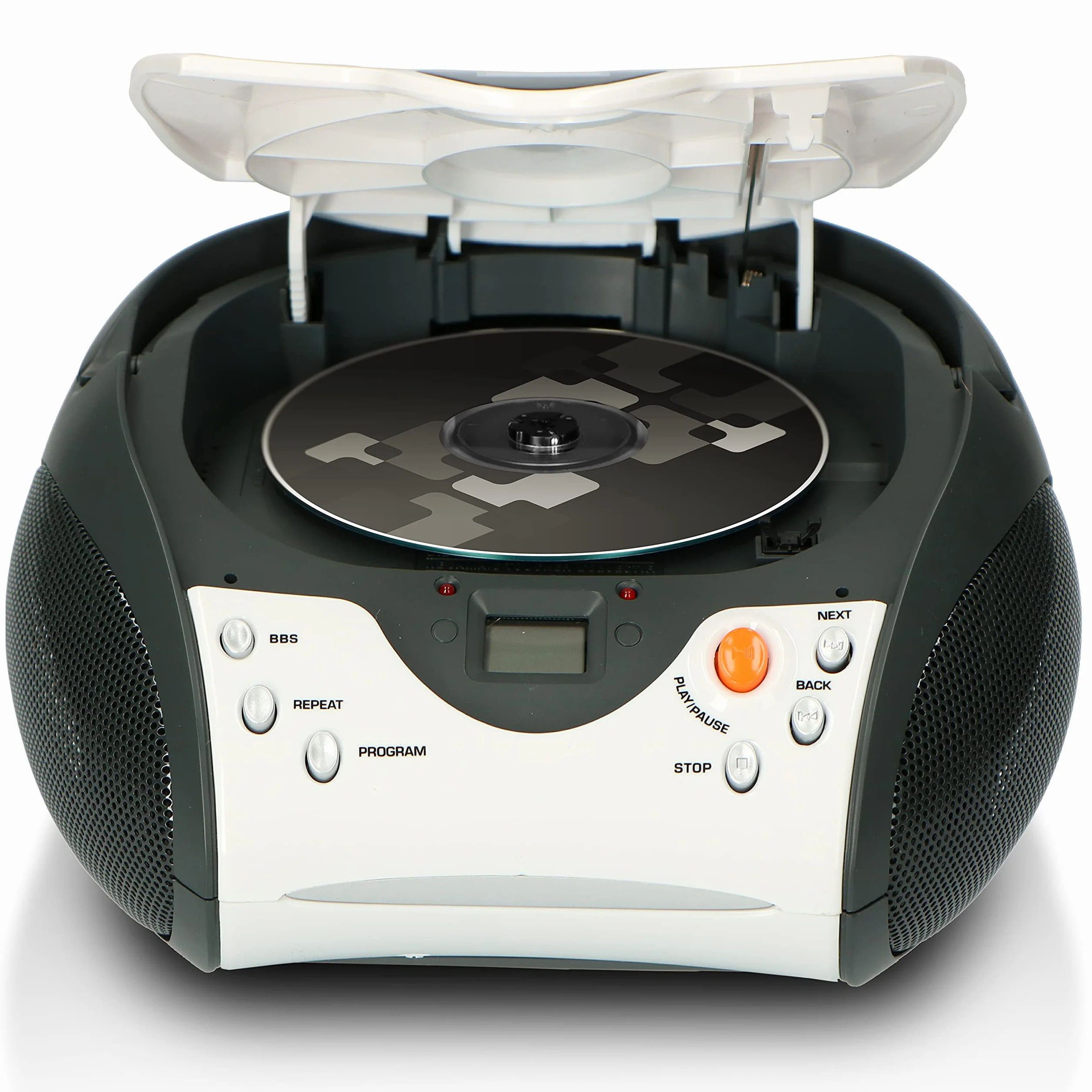 Lenco SCD-24 SCD24 - Reproductor de CD para niños - Radio CD - Sistema estéreo - Boombox - Sintonizador de radio FM - Memoria de pista - 2 x 1,5 W RMS de alimentación - Funciona con red y pilas - Blanco