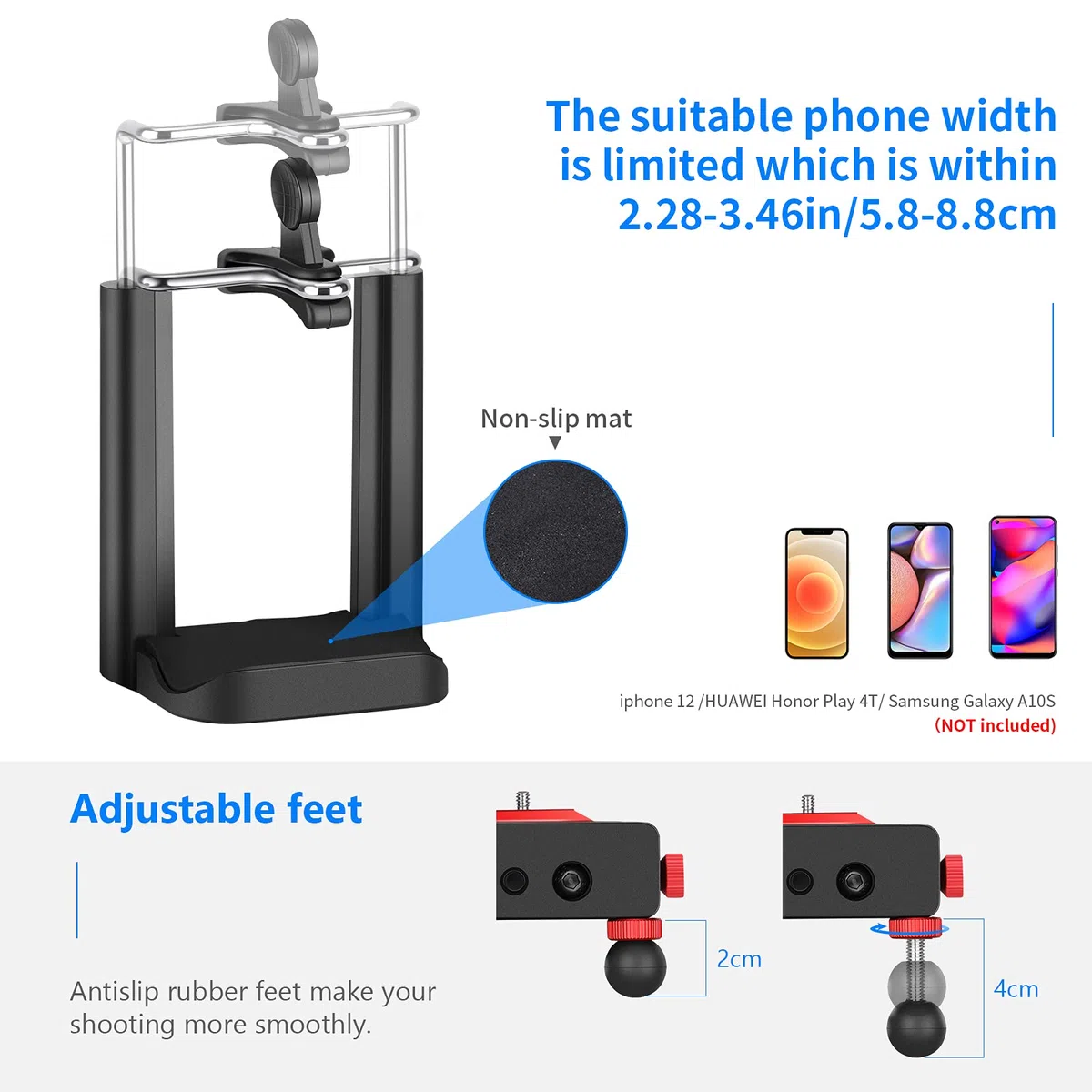 Neewer Mini riel Deslizante Dolly estabilizador de Fibra de Carbono para cámaras/Smartphones, 40 cm Compacto con 4 Almohadillas Carga hasta 1 kg