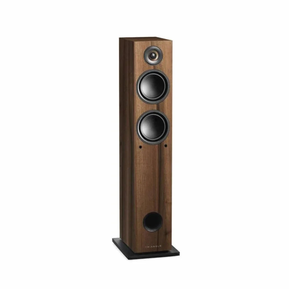 Triangle - Altavoces Activos LN05A - Altavoces Columna Bluetooth con Amplificador de 2 x 80W - Audio HD - Entradas Phono/Plato óptico y Salida para subwoofer - 165 x 921 x 263 mm – Castaño (Par)
