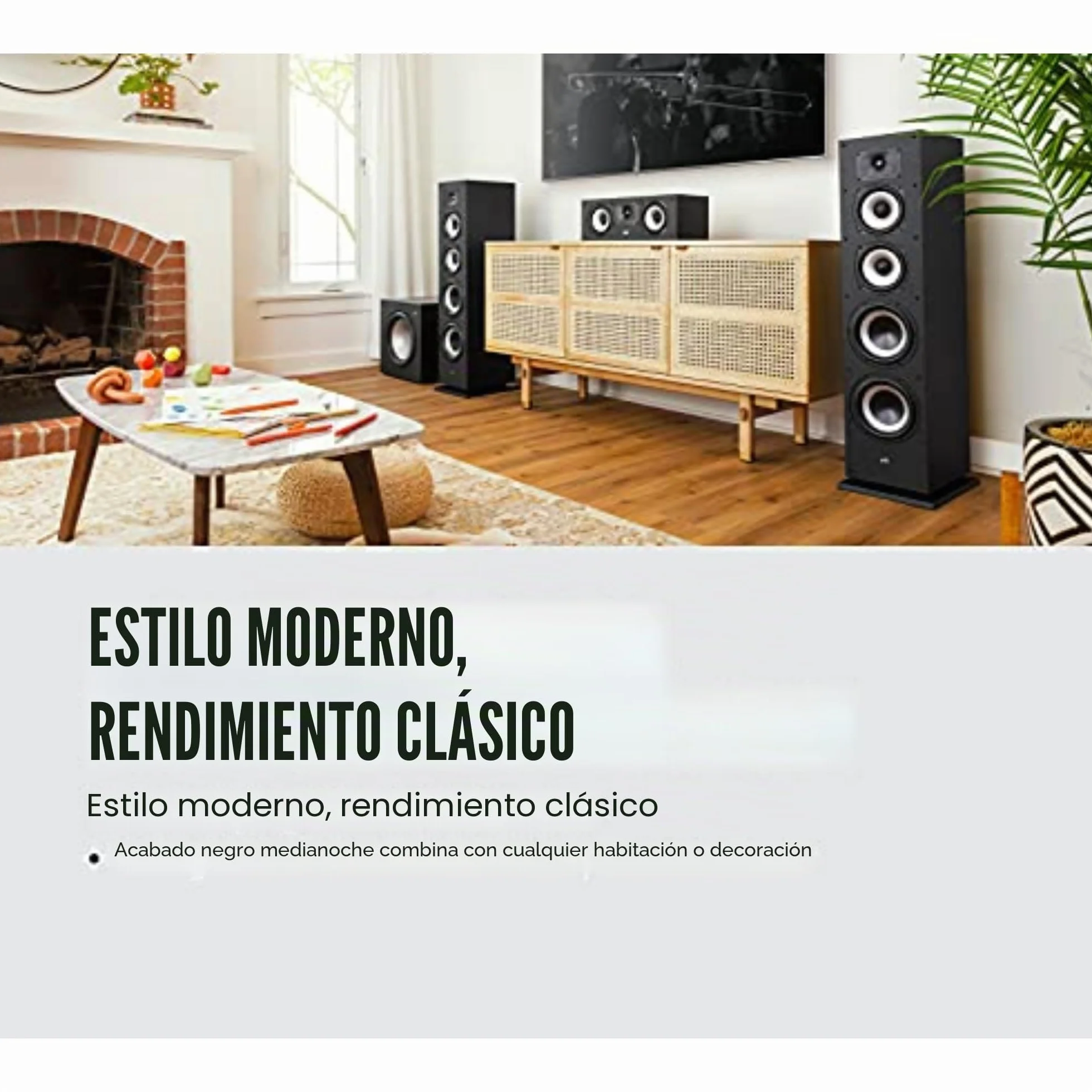 Polk Monitor XT70 Altavoces de Suelo Hi-Fi Negros