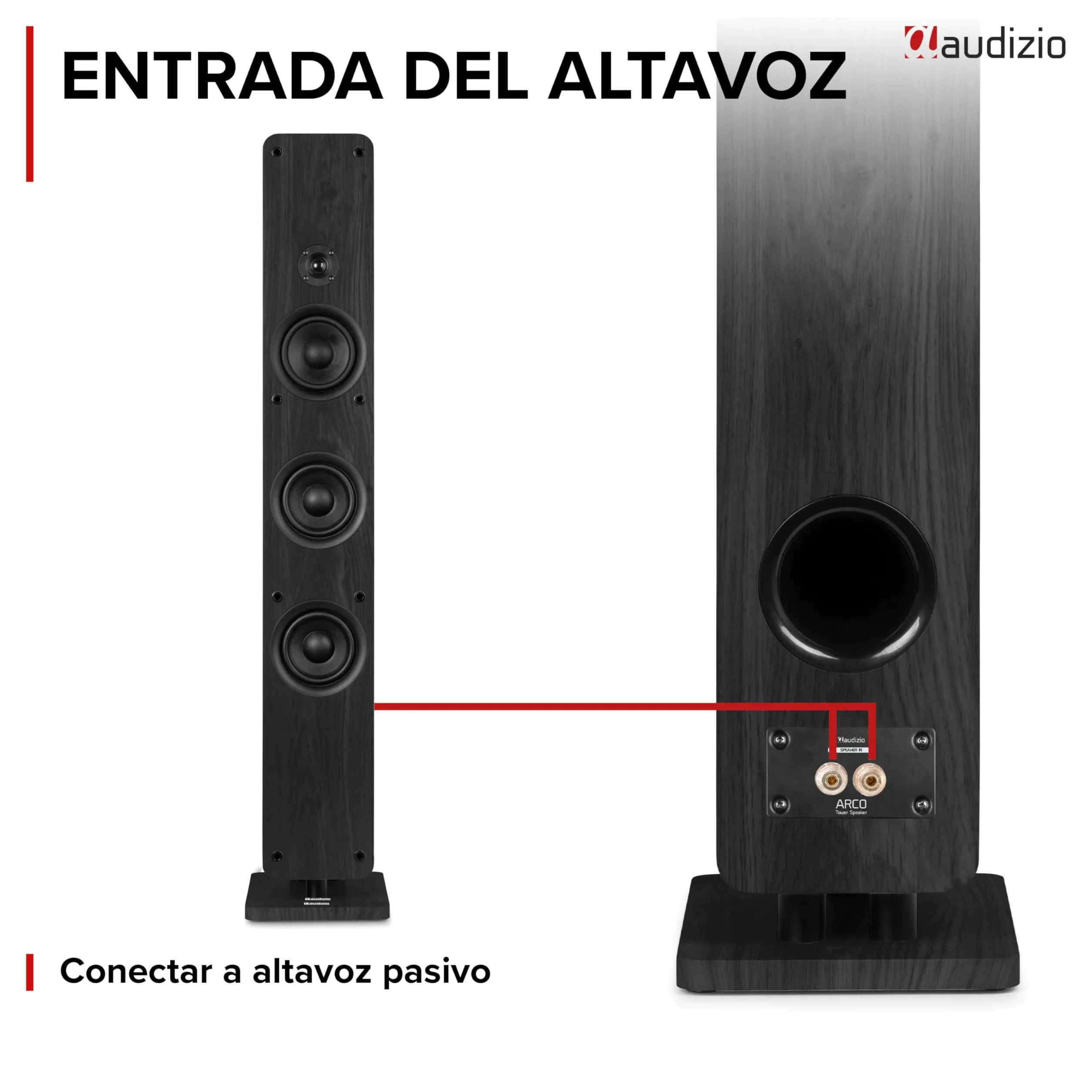 Audizio Arco Altavoz Bluetooth Potente 160W Torre con Amplificador Incorporado Negro