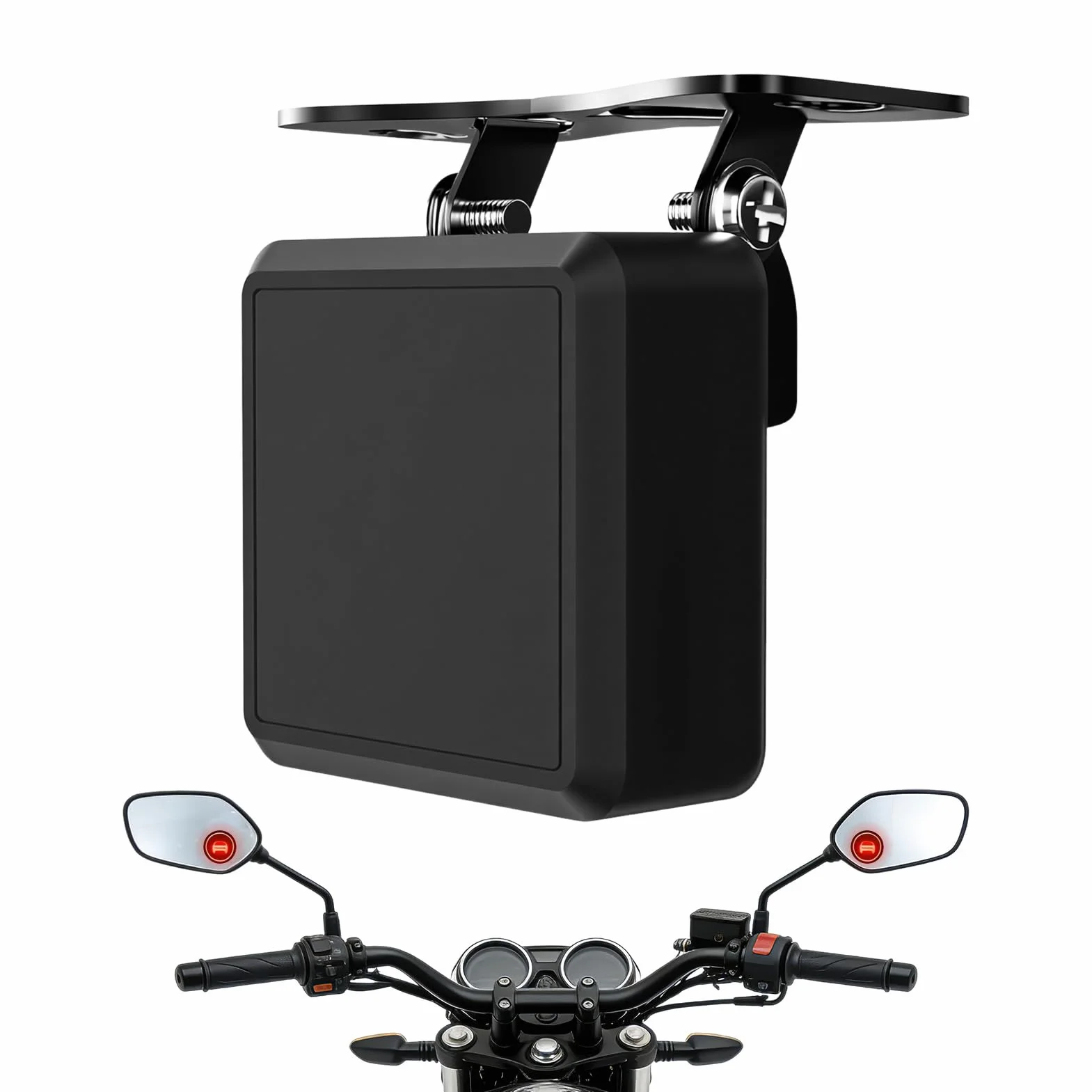 banapoy Detección Punto Ciego para Motocicleta, Asistente Cambio Carril Onda Milimétrica 60GHz con Alcance 50M, Alertas Visuales y Audibles Dos Etapas para Motocicleta, Bicicleta