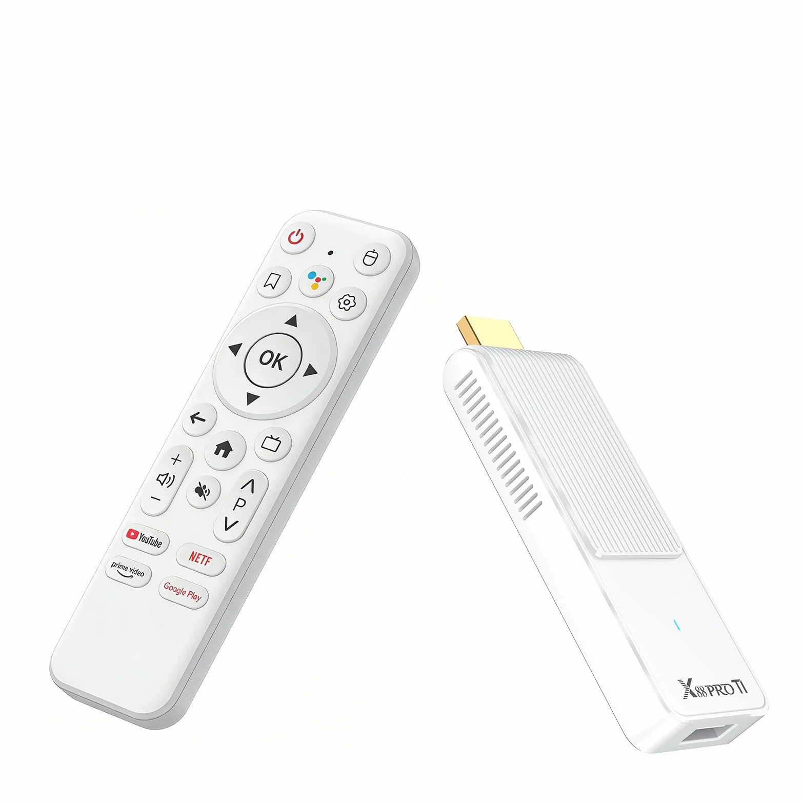 Android TV Stick 14.0, 4K TV Stick Box 2GB RAM 16GB ROM RK3518 CPU, Admite WiFi 6 2.4/5GHz Bluetooth 5.0 HDMI HDR10, Ultra HD Smart TV Stick Incluye Mando a Distancia por Voz Bluetooth 2026 Blanco