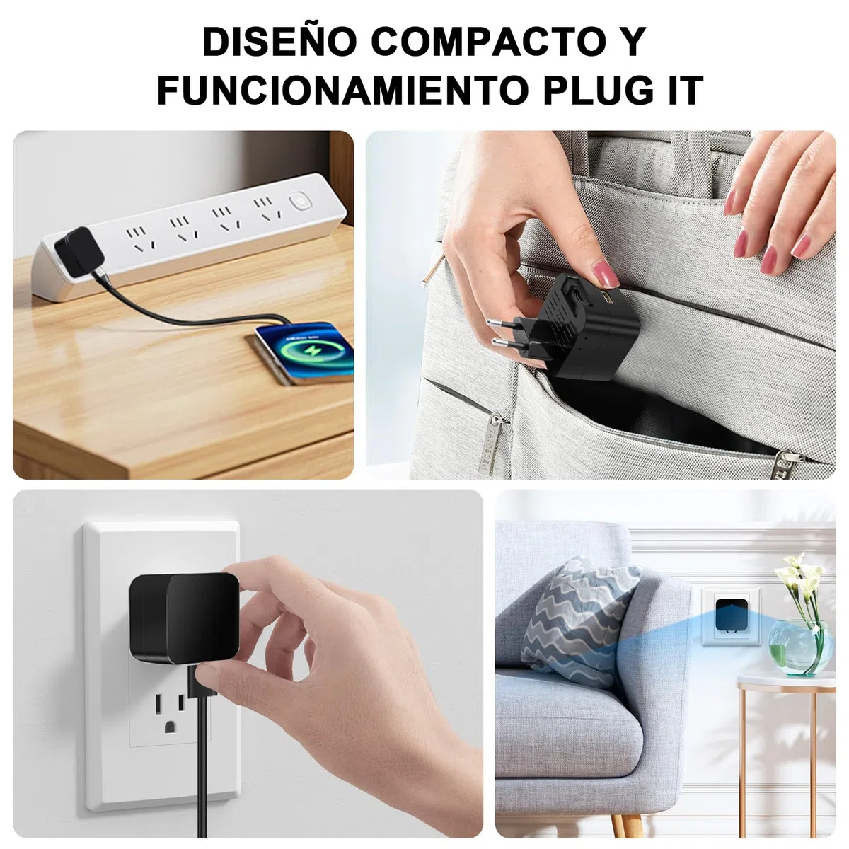 LXMIMI Cámara Oculta WiFi 5G, Cámara Espía con Cargador USB, Mini Cámara Espía Oculta HD 1080P con Detección de Movimiento y Grabación en Bucle para Visualización Remota Mediante Aplicación