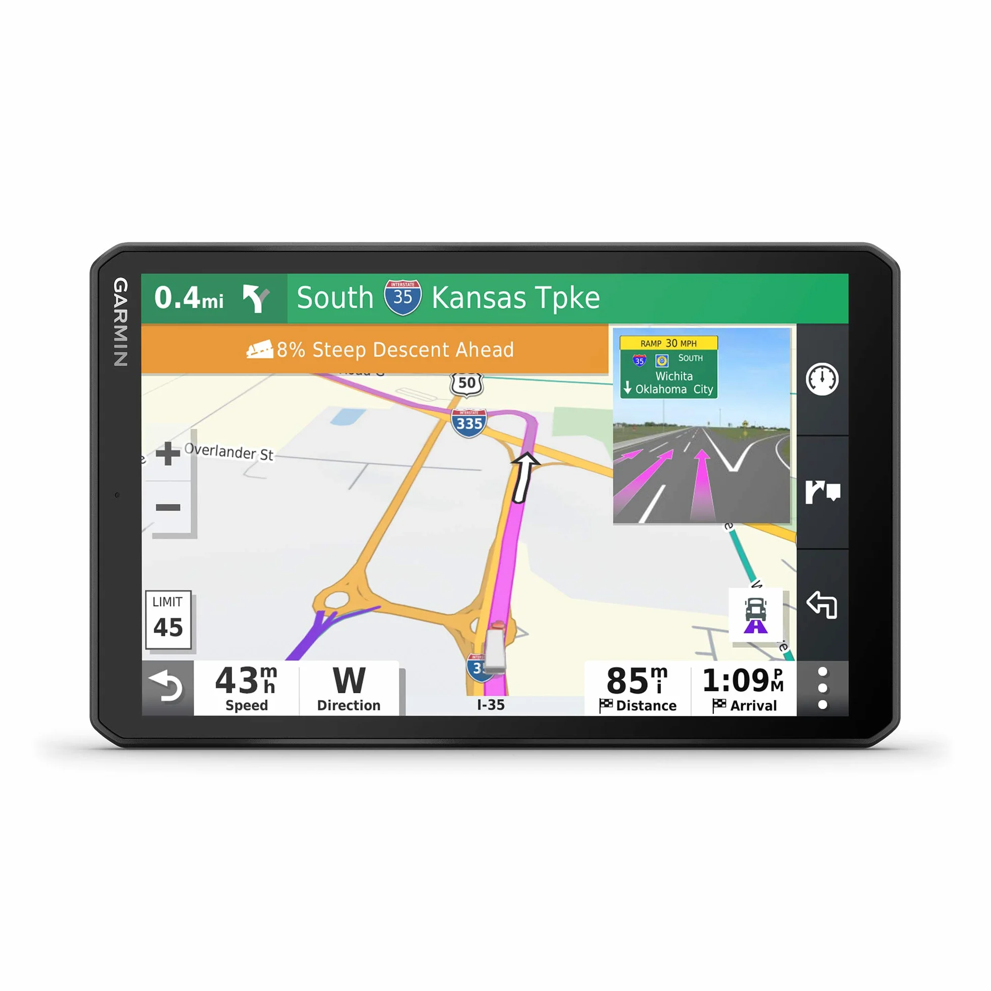 Garmin dezl OTR800 Navegador GPS para Camiones 8 Pulgadas Pantalla Táctil Enrutamiento de Camiones