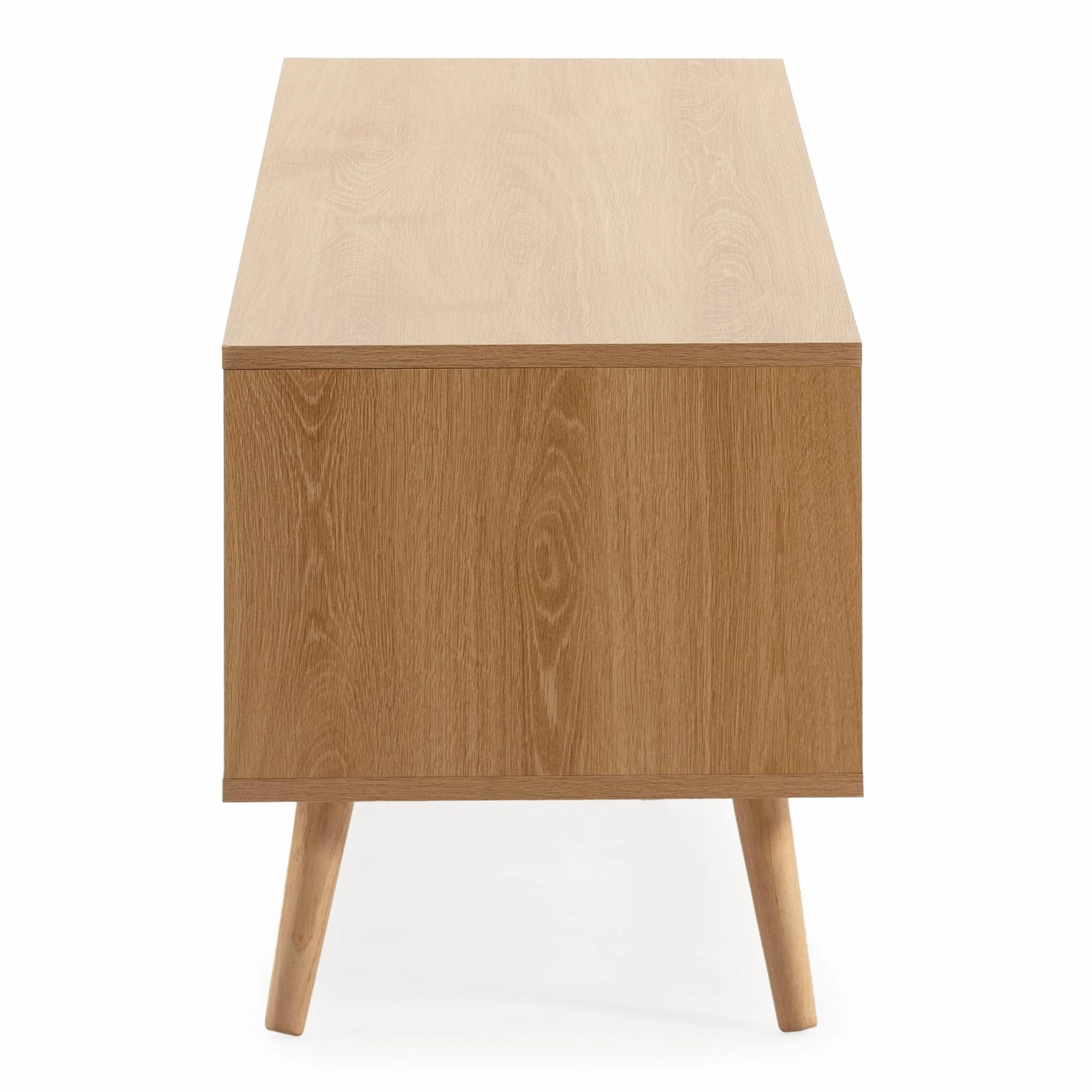 HOMN LIVING Mueble TV Telmo 4 Puertas Color Roble, 160 cm (Ancho) 40 cm (Profundo) 45 cm (Altura)