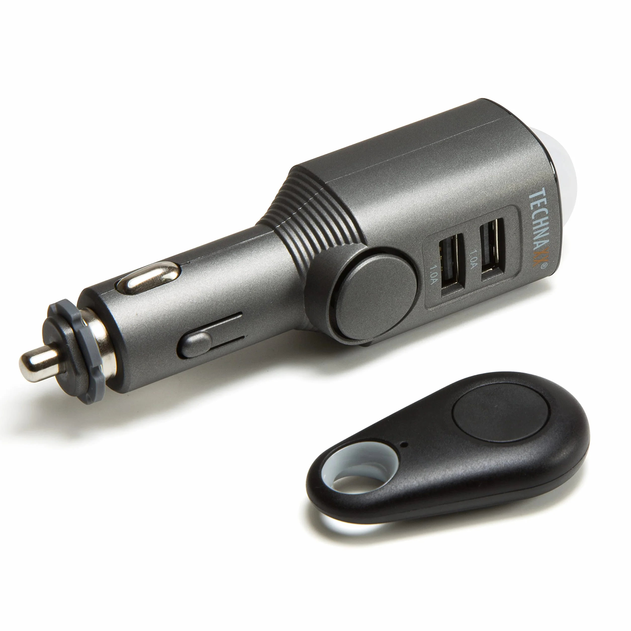 Technaxx Alemania Sensor De Detección De Movimiento Sistema De Alarma De Coche Vigilancia Del Interior Del Vehículo 110dB Sirena Función De Carga 2 Puertos USB TX-100