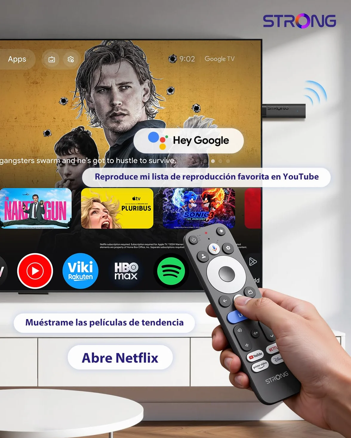 STRONG Leap-Nova-X TV Stick 4K UHD 2GB RAM 32GB Android 14 HDMI 2.1 Wi-Fi 6 Dolby Vision HDR10+