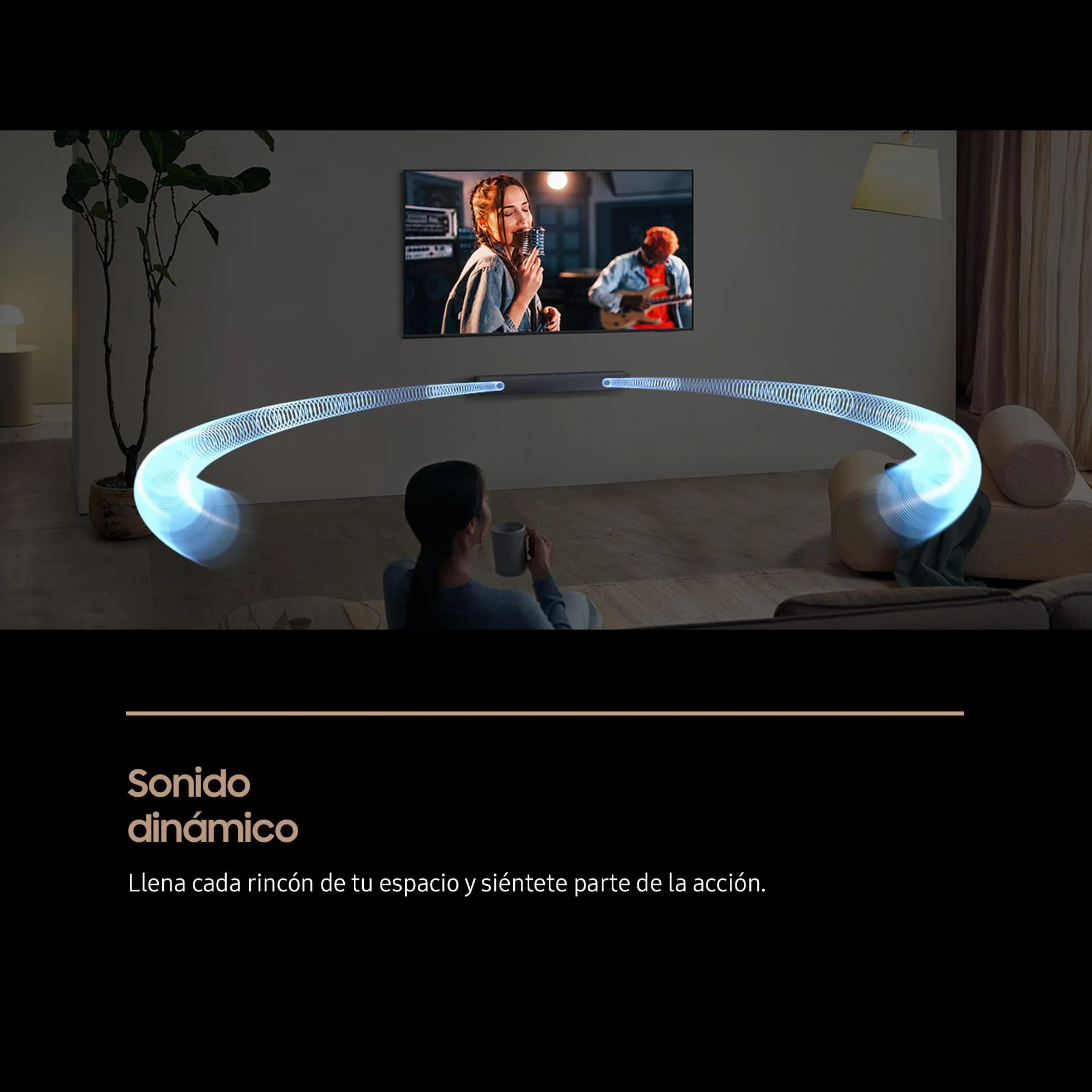 Samsung Barra de Sonido HW-B400F/ZF 2.0ch Woofer Integrado Modo de Juego Bluetooth Negro