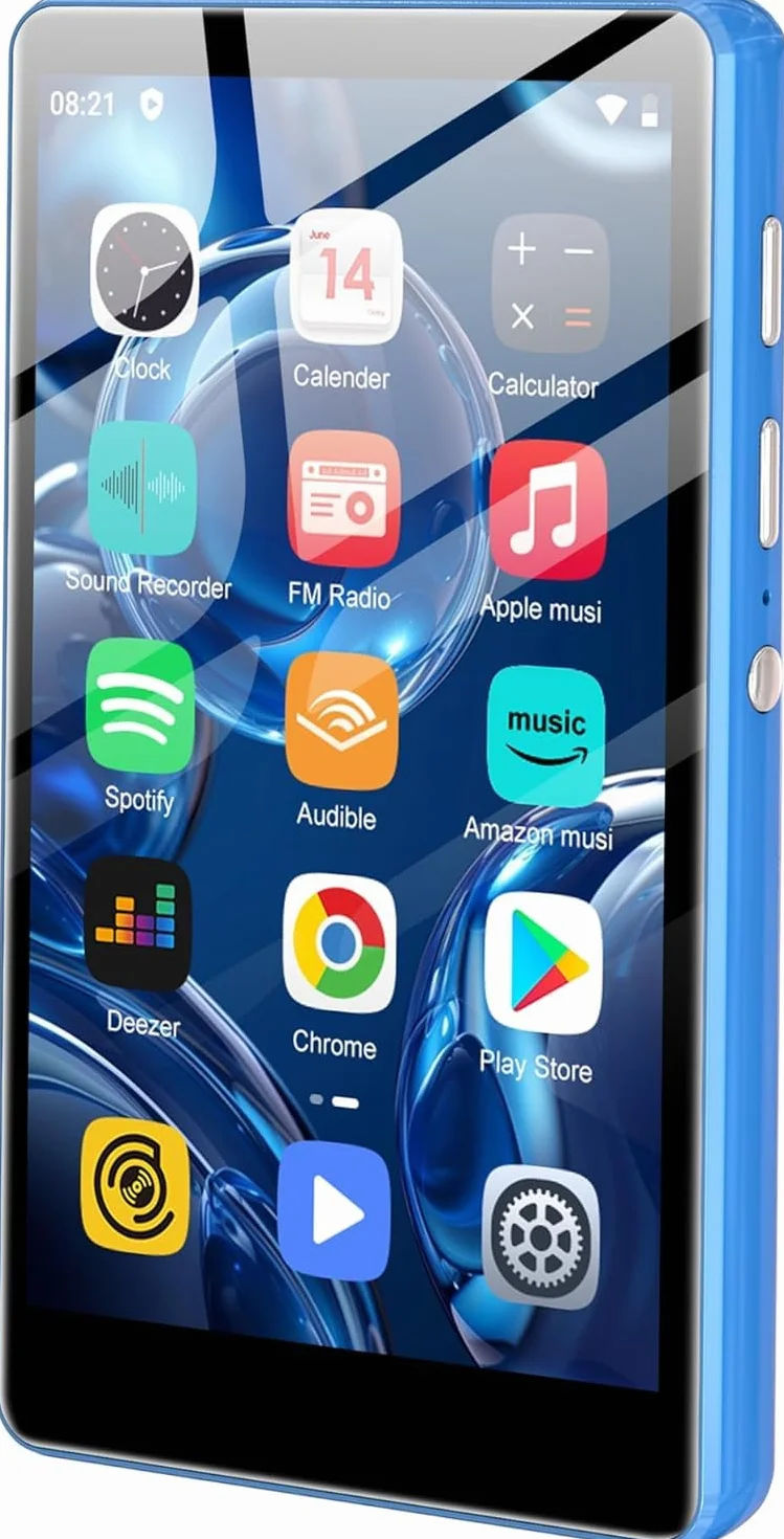 Reproductor MP3 SWOFY 80GB Bluetooth WiFi 4.0 Pulgadas Pantalla Táctil Radio FM