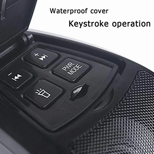 Riloer Motocicleta ATV impermeable Bluetooth altavoz USB sistema de sonido reproductor de audio de música todo negro