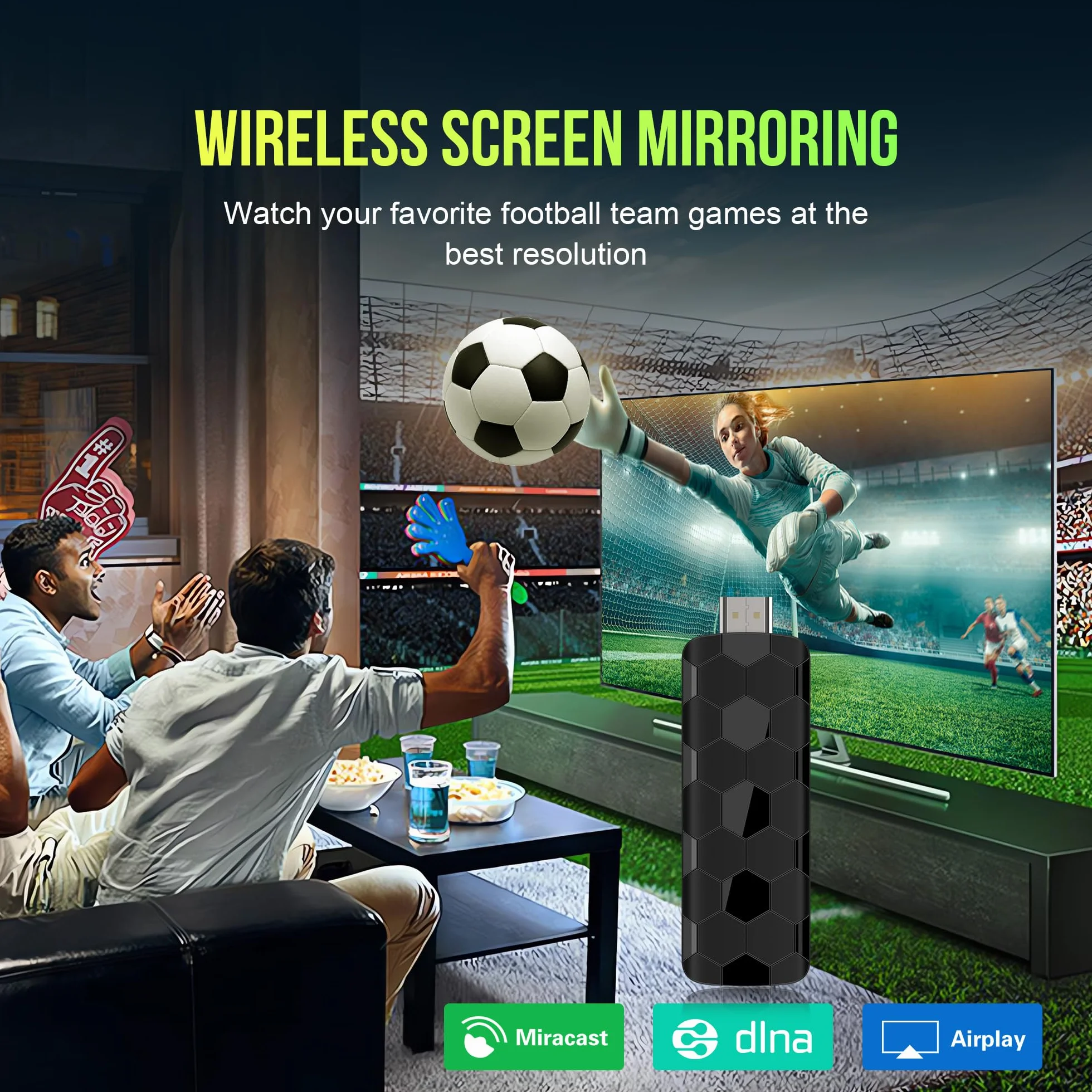 Android TV Stick 14.0, Smart TV Stick 2GB RAM 16GB ROM RK3518 Chip, WiFi Dual 2.4G/5.8G, BT5.4, HDMI 2.0 y HD 8K, Soporte Remoto de Voz para Video y Audio, Negro 2026