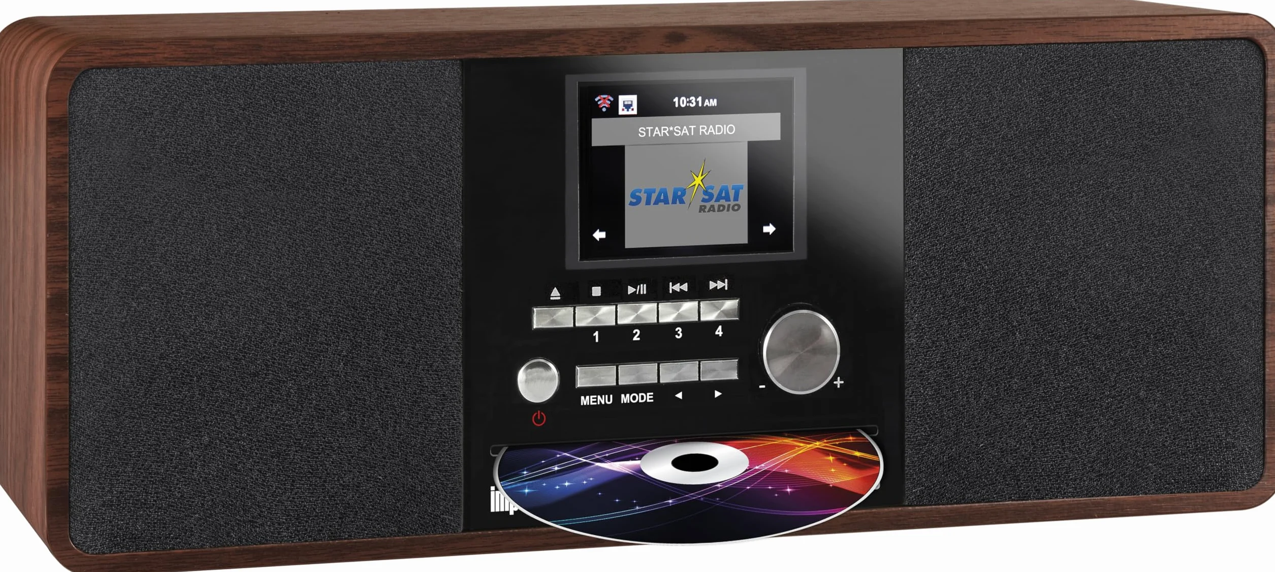 Imperial - Dabman i200 del cd, híbrido y de internet de radio, dab + / fm, cd, diferentes. madera de colores imitación