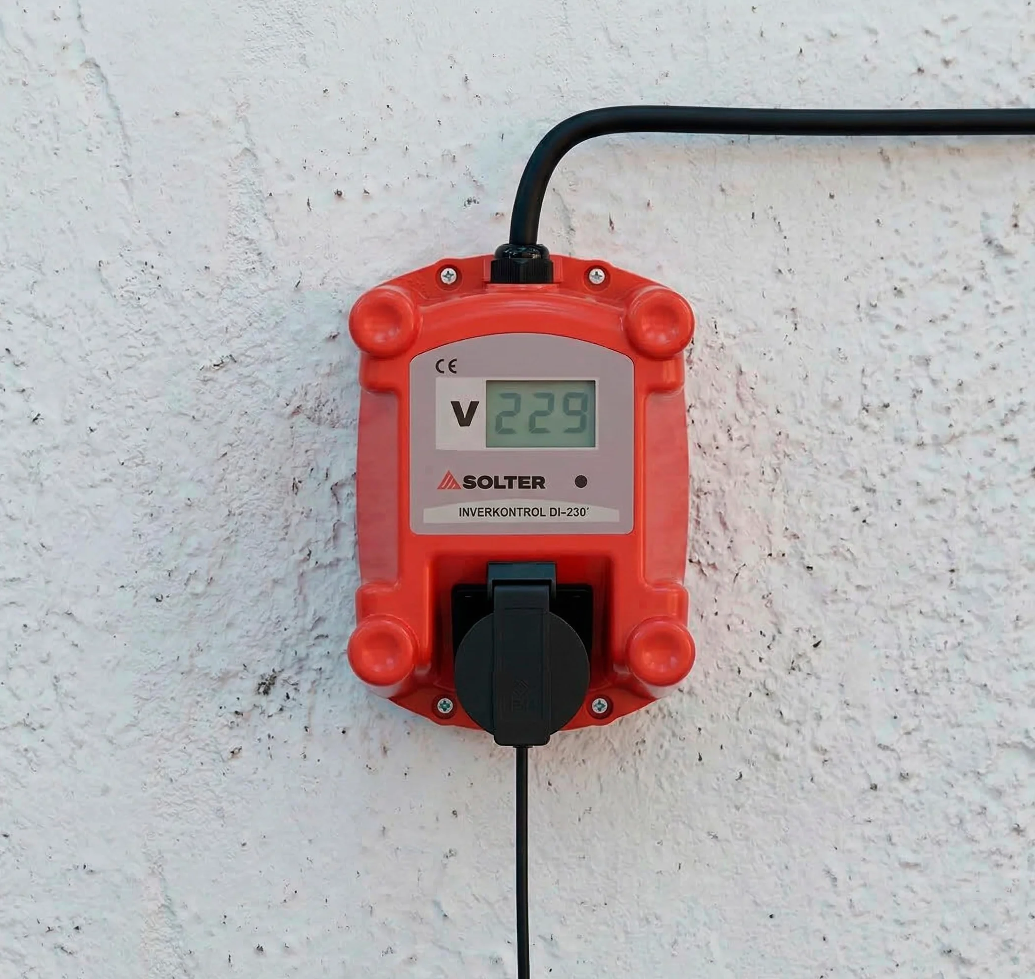 Solter Protector de Voltaje INVERKONTROL DI-230, Rango 160-280V, 30A 8.4kW, Display Digital ±5%, Compatible soldadoras Inverter monofásicas hasta 200A y generadores
