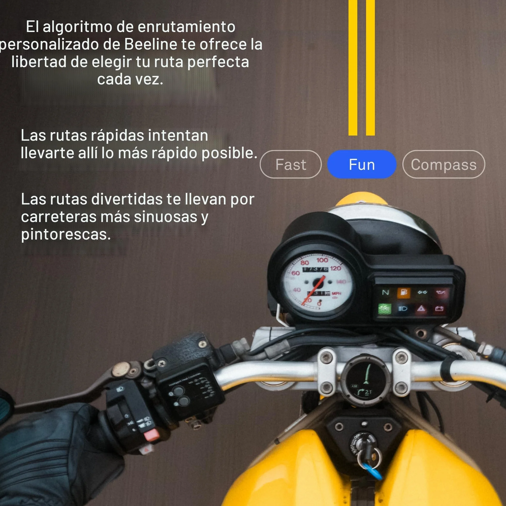 Beeline Moto II Metal - Sistema de navegación para Moto, Navegación Global, IP67, USB-C