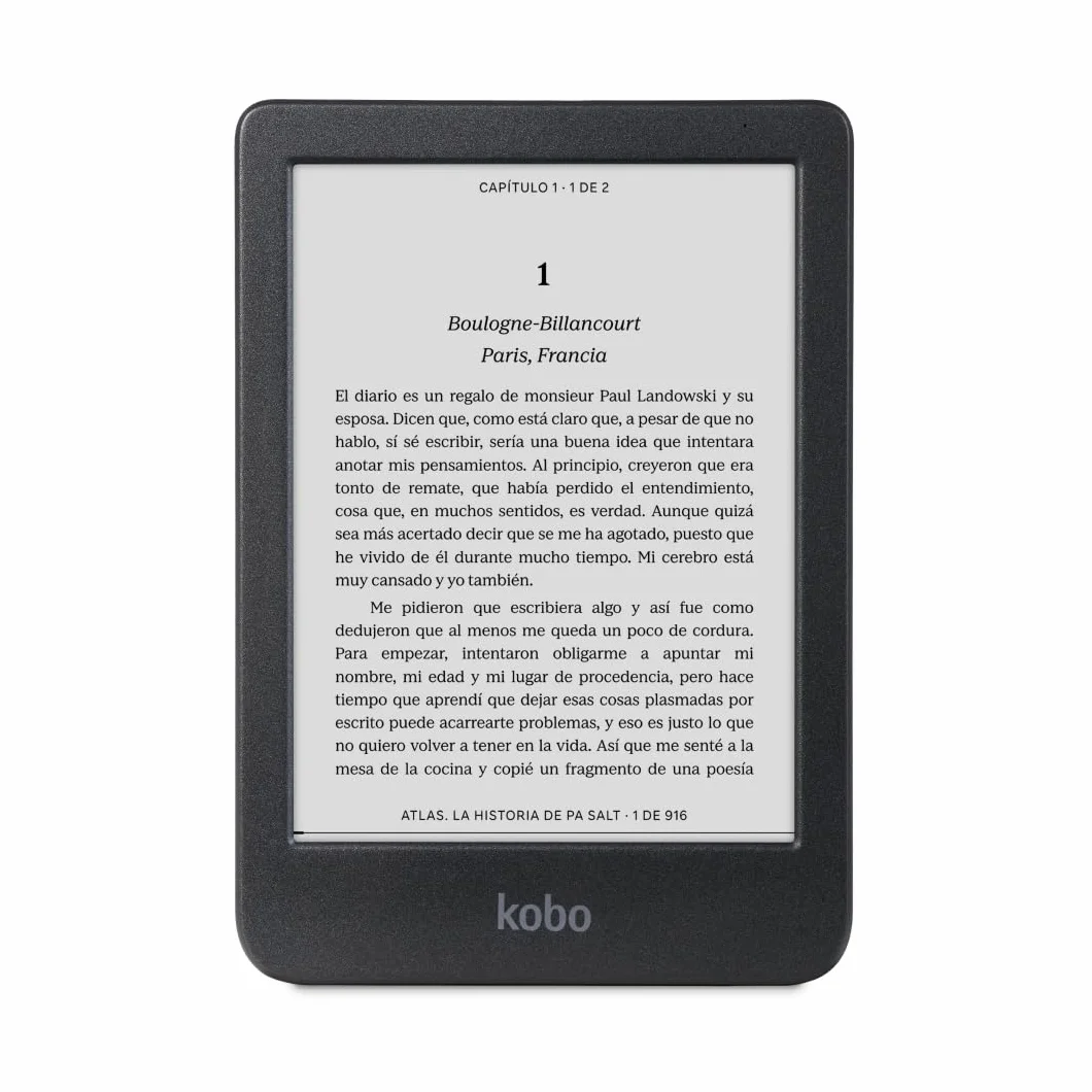 Kobo Clara BW eReader 6 cala Pantalla táctil antirreflejos ComfortLight Pro Modo Oscuro Audiolibros Resistente al Agua 16 GB Negro