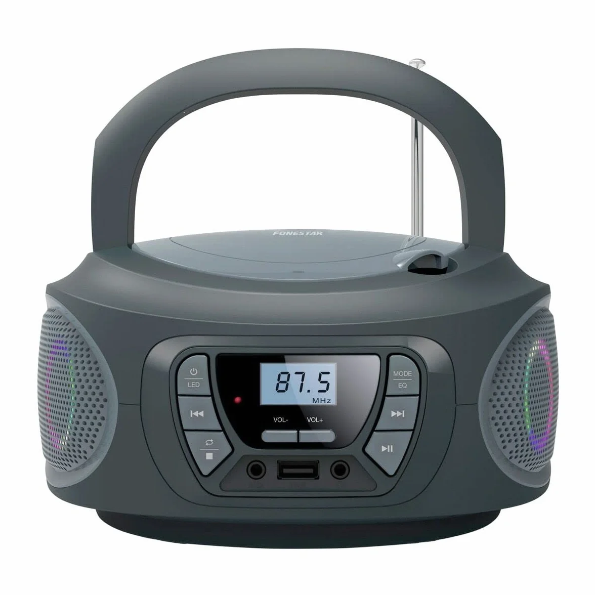 RADIO CD FONESTAR BOOM-ONE-G GRIS 4W RMS BLUETOOTH FM USB MP3 AUX IN