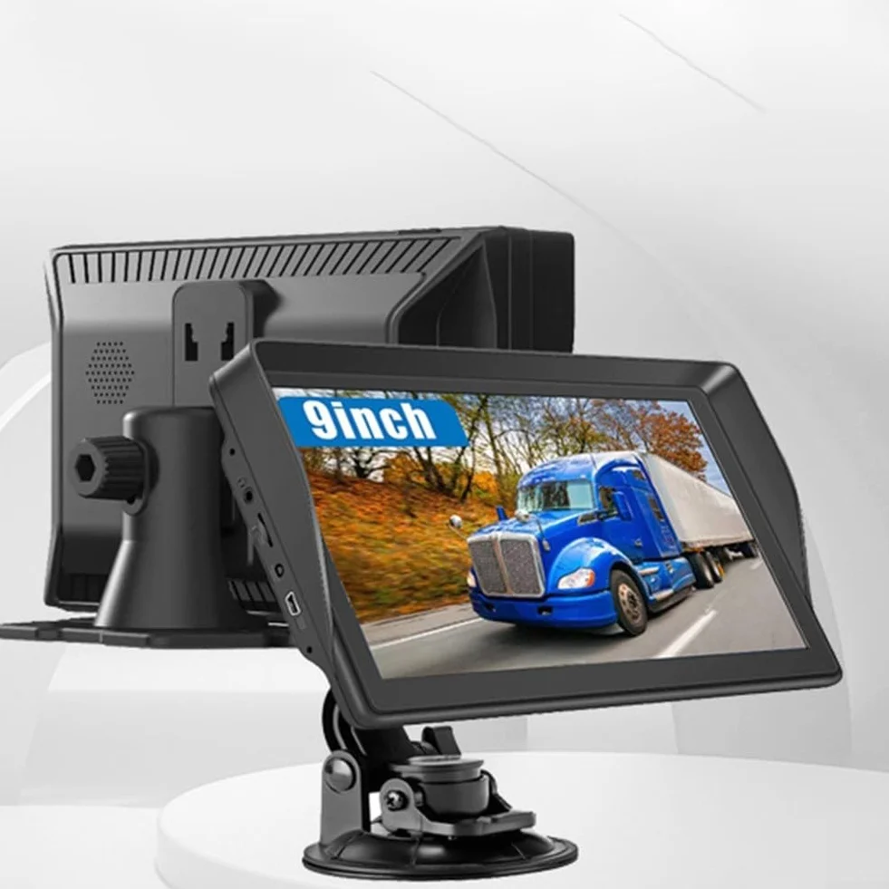 Navegador GPS para camión de 9 Pulgadas con actualizaciones de por Vida, Sistema de navegación GPS de 8 GB, 256 m, mapas sin conexión, Pantalla táctil de cámara de Velocidad, Control de Voz