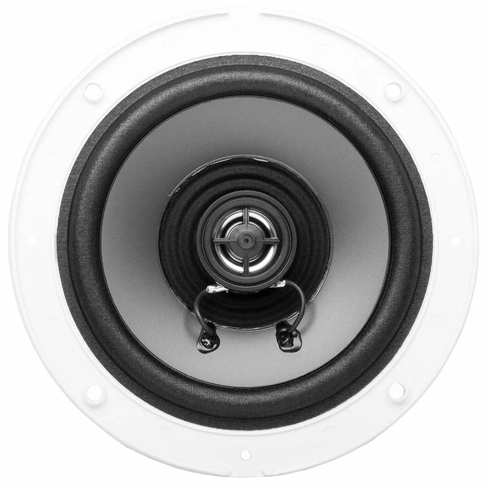 2 Altavoces Marinos Compatible con Boss Audio MR60W 2 vias 6.5" 16.50 cm 165 mm 100 vatios rms 200 vatios máx Barco Piscina mar Impermeable, Pareja + 5 Stickers Gratis