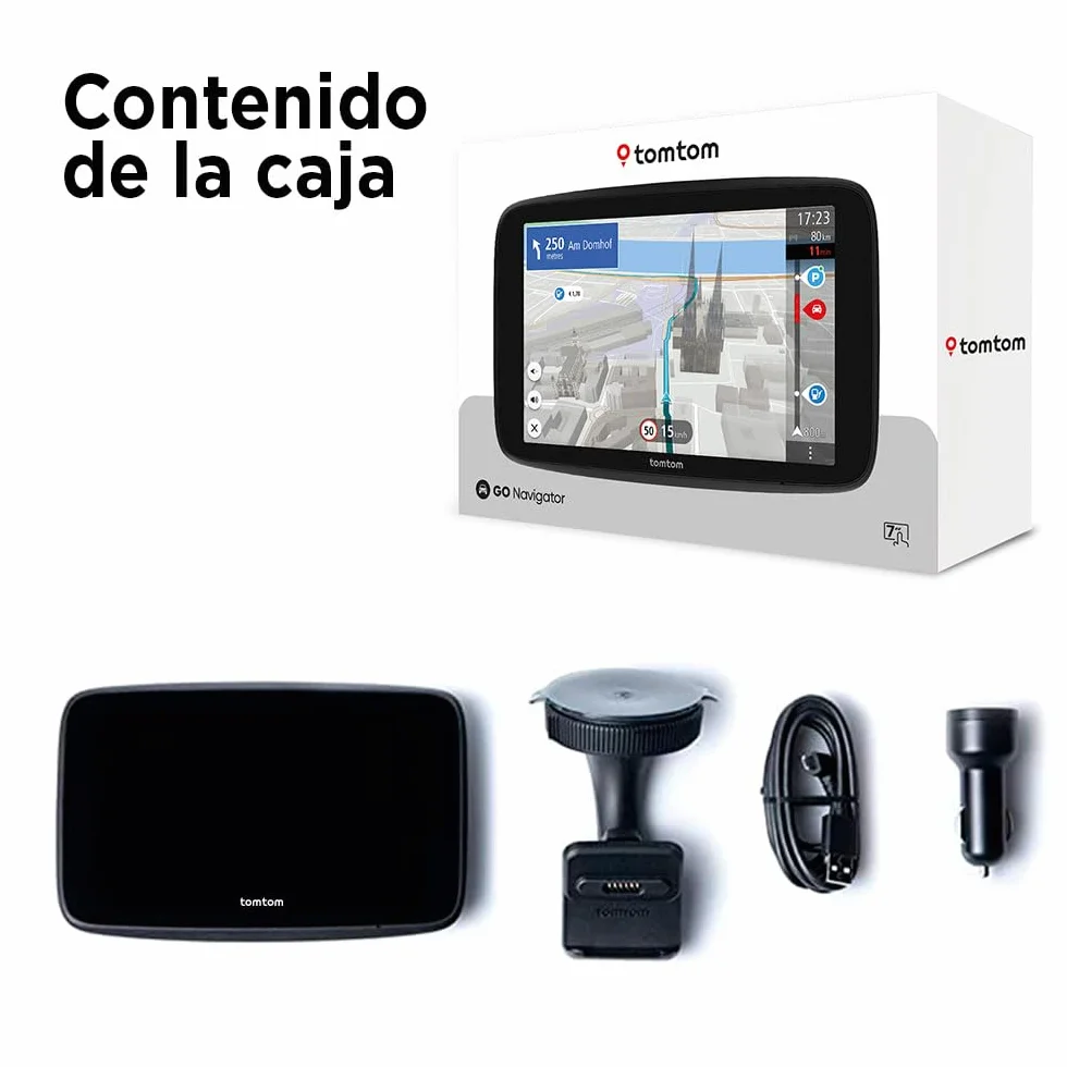 TomTom GPS GO Navigator 7" Mapas Europa Tráfico Tiempo Real Alertas Radares Wi-Fi
