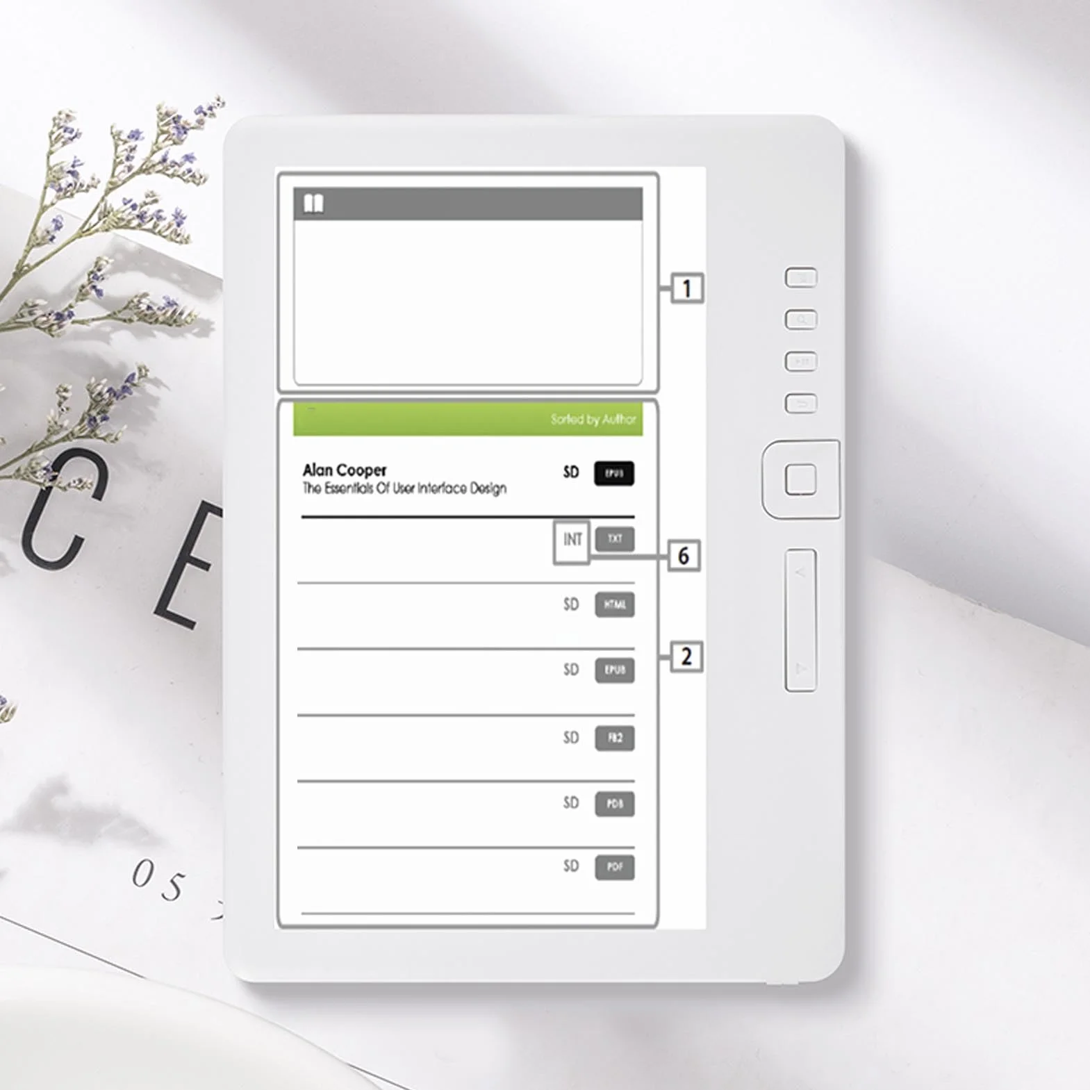 LICAEVEY Lector de Libros Electrónicos de 7 Pulgadas con Pantalla TFT, Portátil, Batería de 20 Horas, 16G