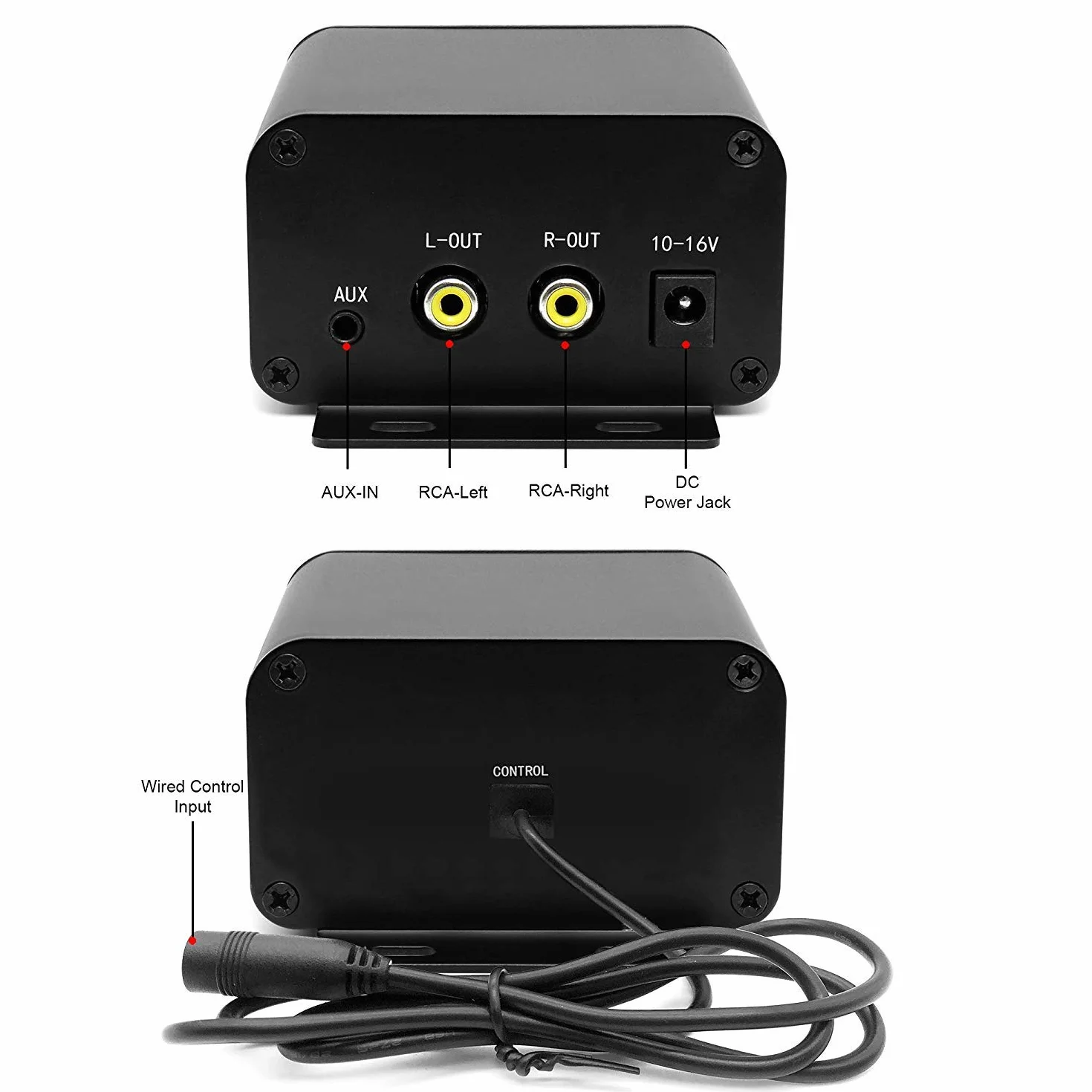 M150 Sistema de Audio con Amplificador de Moto con AUX, MP3, Radio FM, 4 Pulgadas de Altavoces estéreo Bluetooth Impermeables para Motocicletas ATV UTV RZR (Negro, Red)