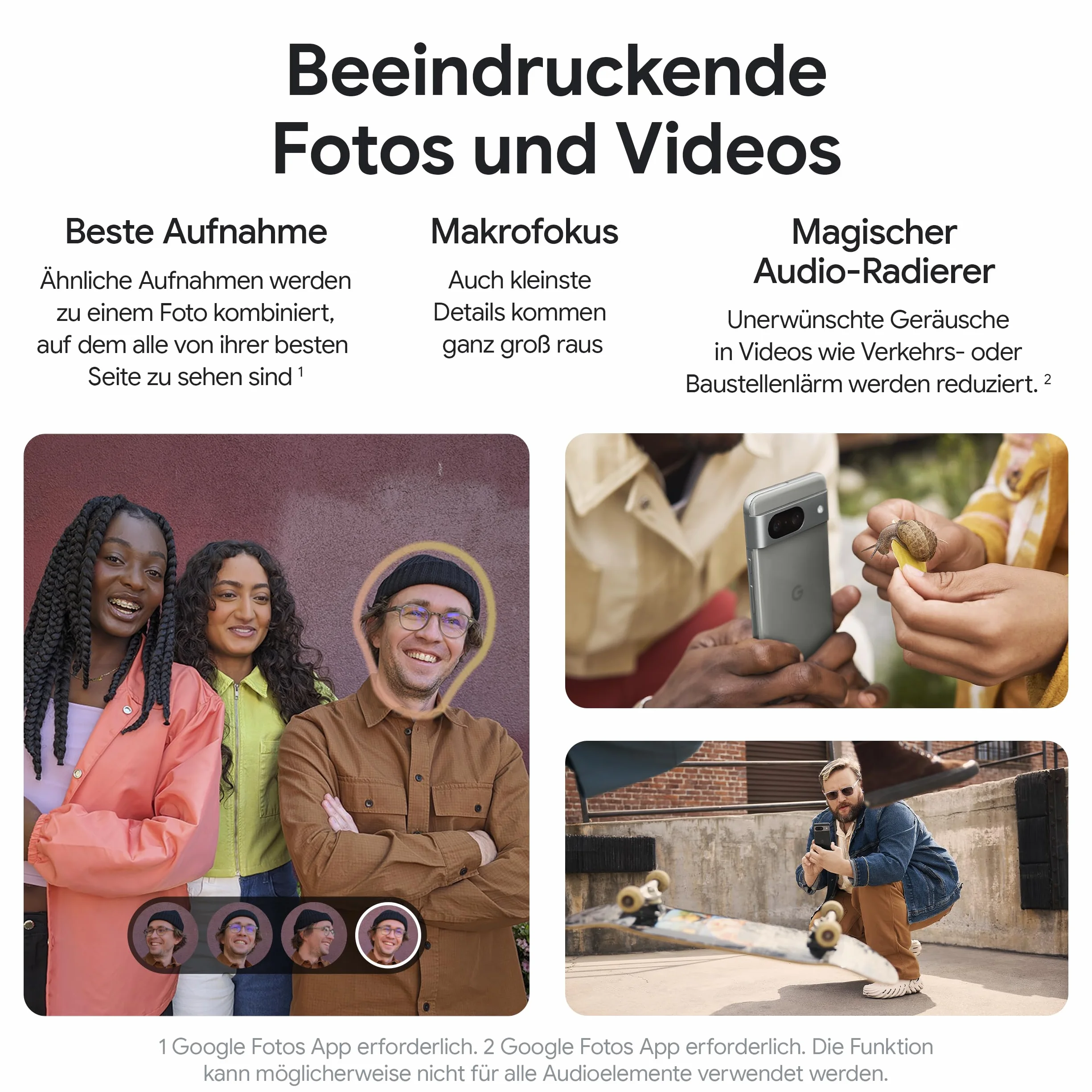 Google Pixel 8 - SIM-freies Android-Smartphone mit leistungsstarker Pixelkamera, 24 Stunden Akkulaufzeit und leistungsstarken Sicherheitsfunktionen - Rose, 128 GB (Refurbished)