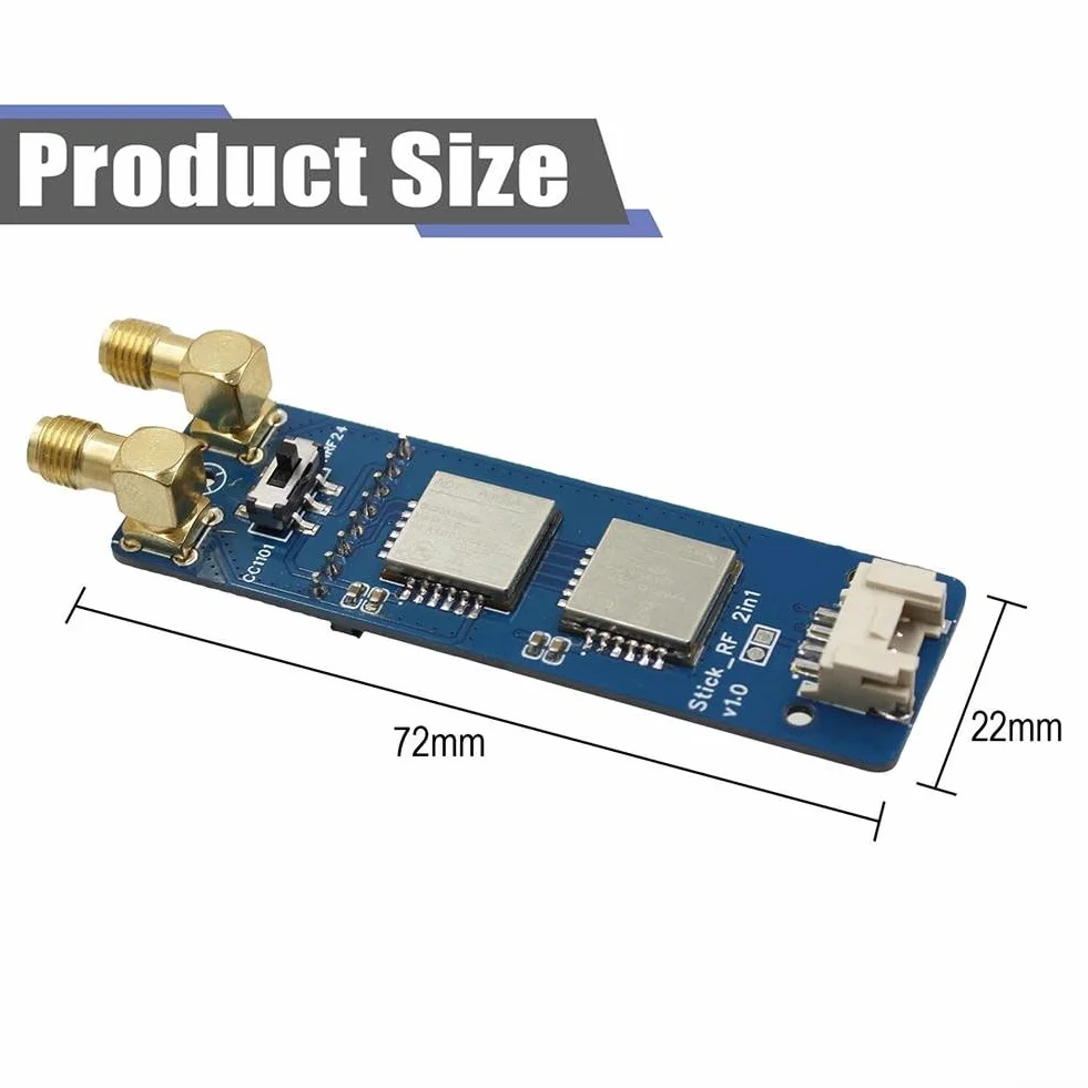 Para M5Stack para módulos IoT ESP32 2 en 1 RF Board CC1101 NRF24 Módulo dual con carcasa Interruptor conmutable para StickC PLUS2 Bruce firmware necesario para comunicación inalámbrica (Without)