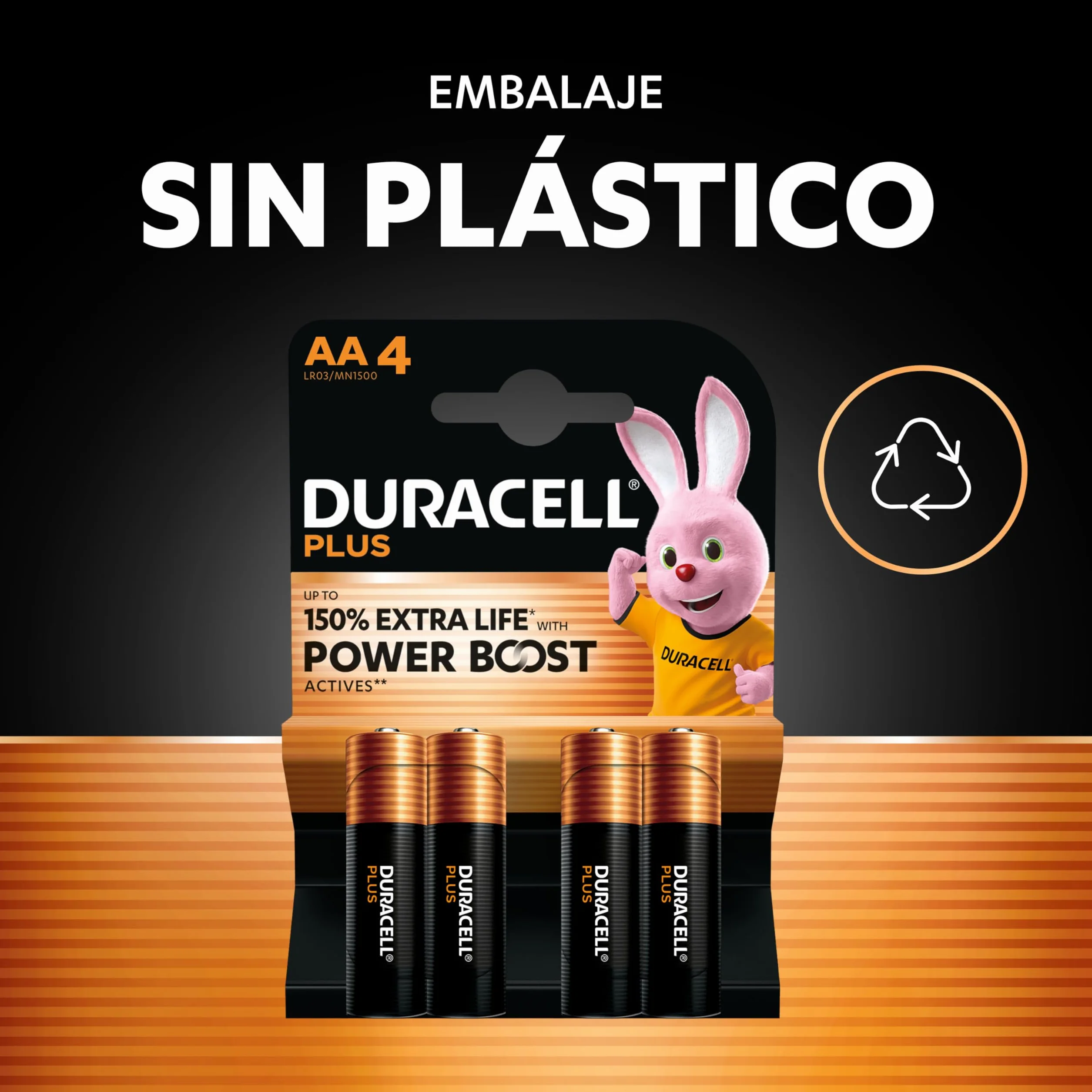 DURACELL Plus Pilas AA 1,5 V Alcalinas Paquete 36 MN1500