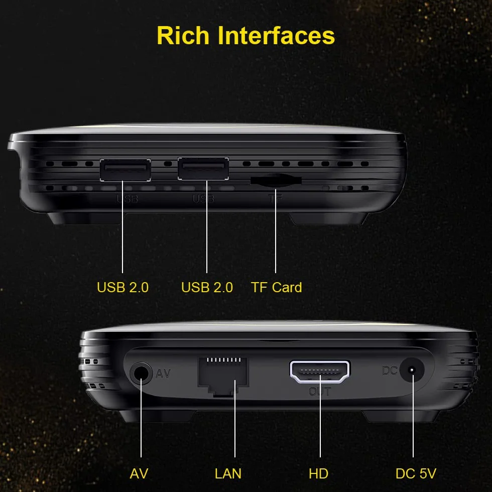 HK1 RBOX Android 12.0 TV Box 4GB RAM 64GB ROM H618 Quad-Core 64-bit WiFi 2.4/5.8GHz BT 4.0 8K H265