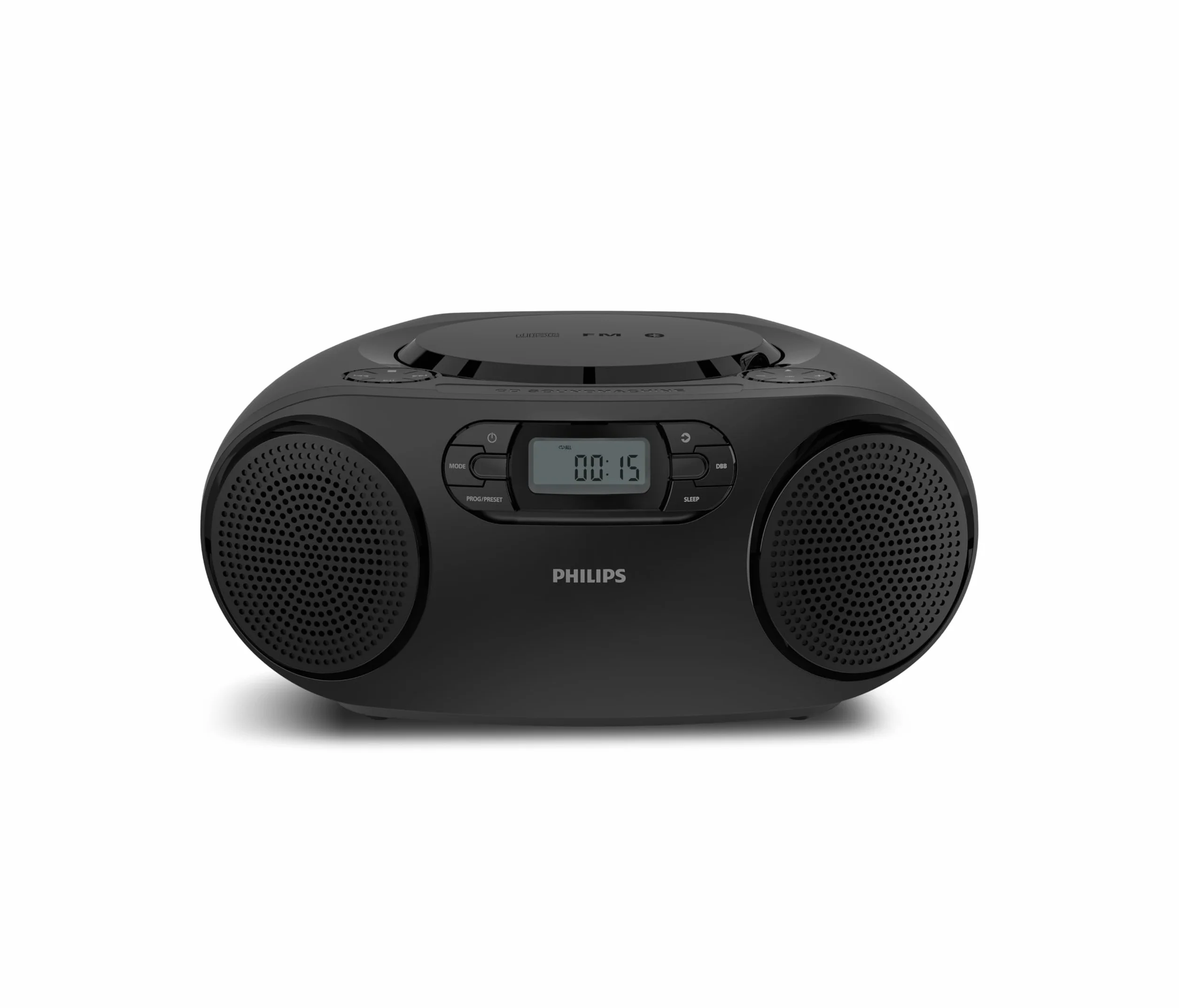 Philips TAZ2000 Reproductor CD portátil Radio FM Bluetooth 6.0 USB Entrada Audio Altavoces estéreo 6W Negro