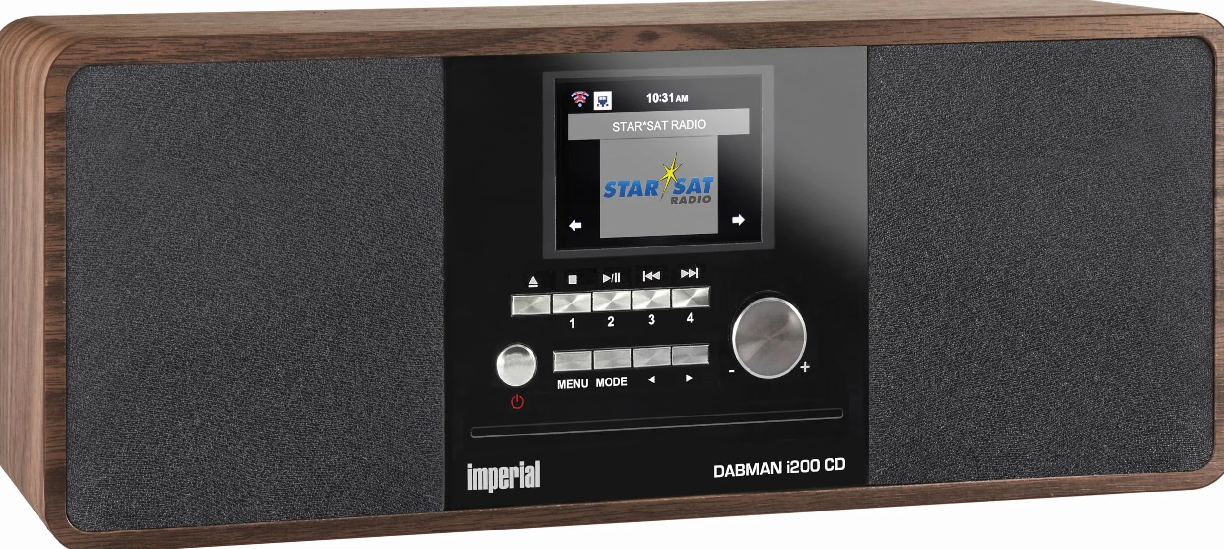 Imperial - Dabman i200 del cd, híbrido y de internet de radio, dab + / fm, cd, diferentes. madera de colores imitación