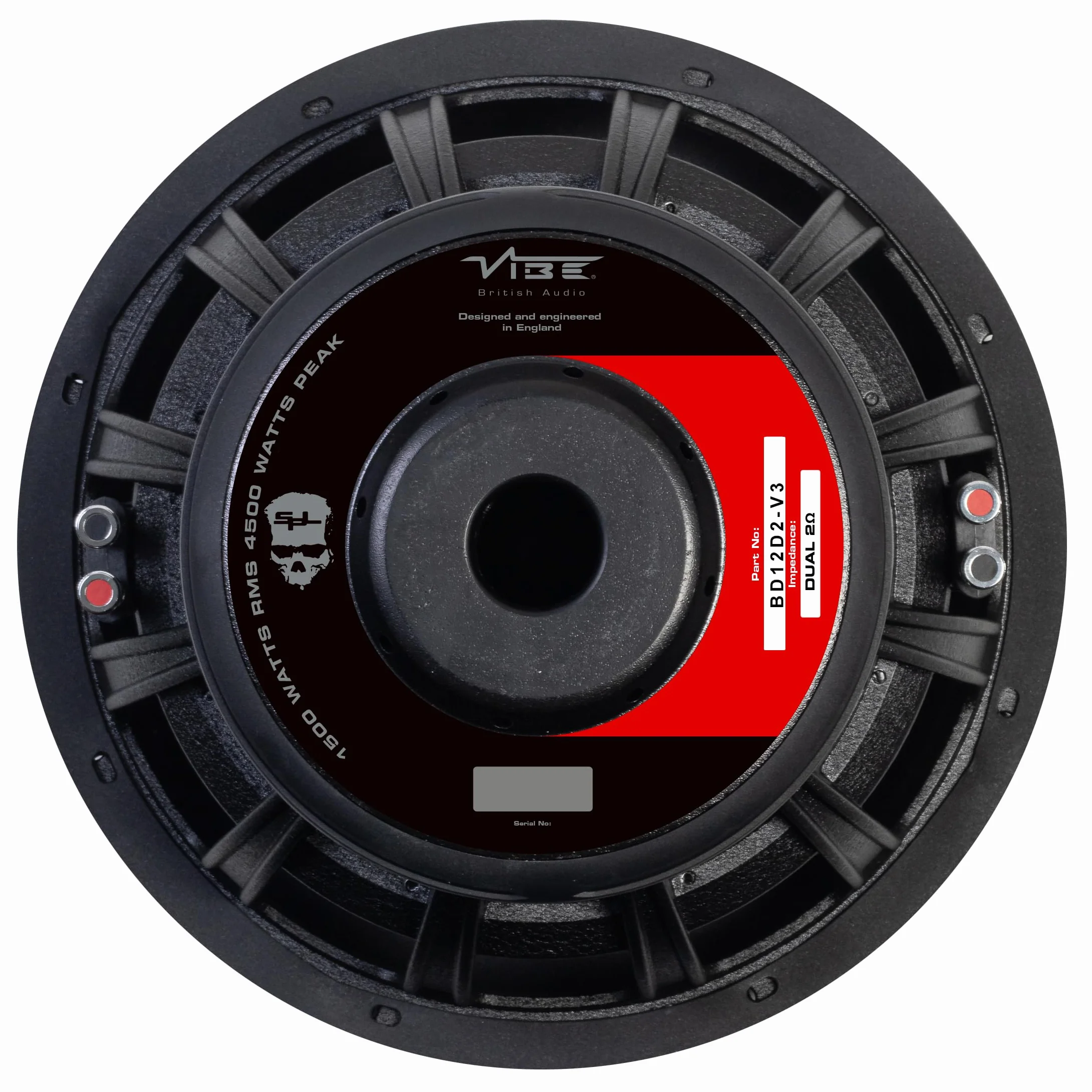 VIBE BD12SPL Subwoofer de 12 Pulgadas (Dual 4 ohmios) 1500 W RMS SPL