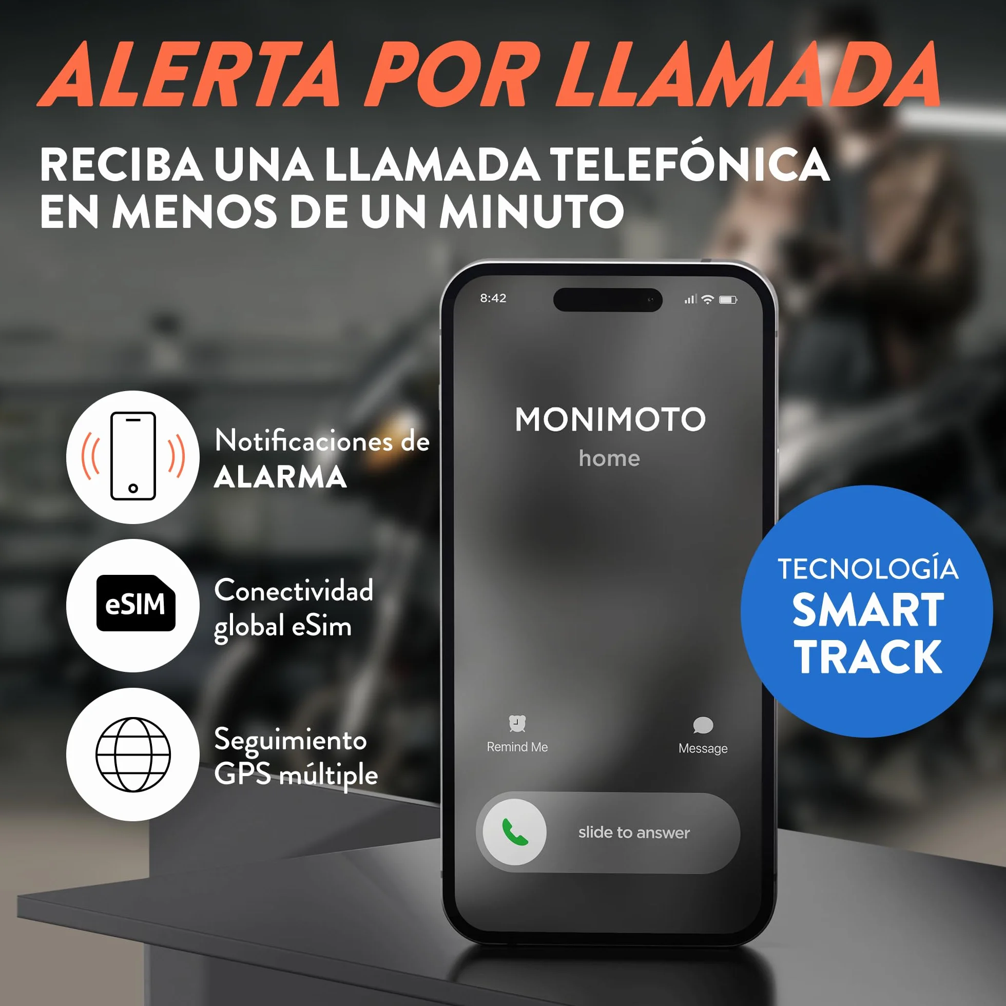 Monimoto 9 Antirrobo GPS y Alarma Tracker - Instalación DIY, Sin Cableado, Impermeable, Cobertura Global - para Vehículos, Motos, Coches, Bicicletas, ATVs, Motores de Barcos, Caravanas