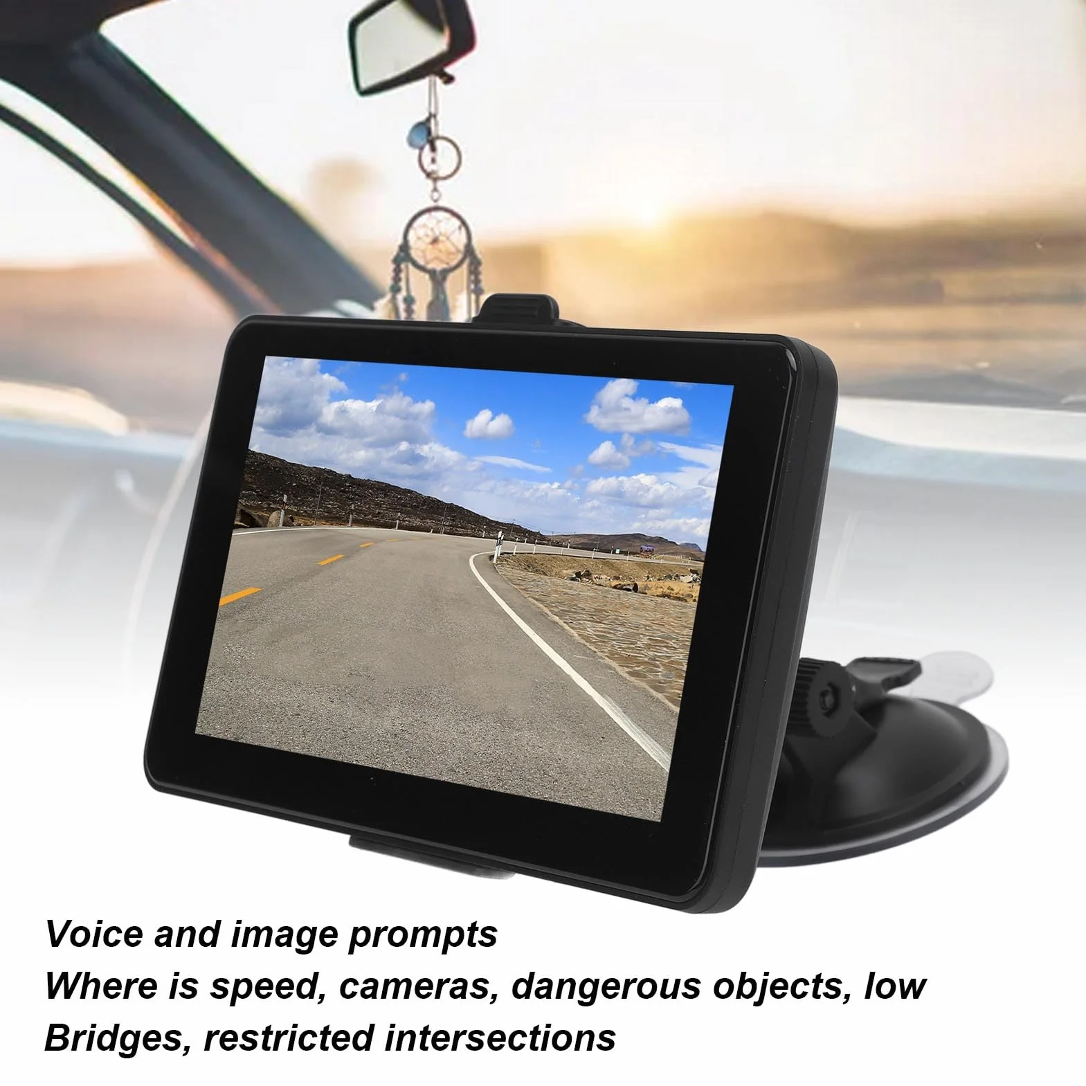 Navegador GPS para Camión 7 Pulgadas 256 MB 8 GB ROM Pantalla Táctil Guía de Voz Portátil