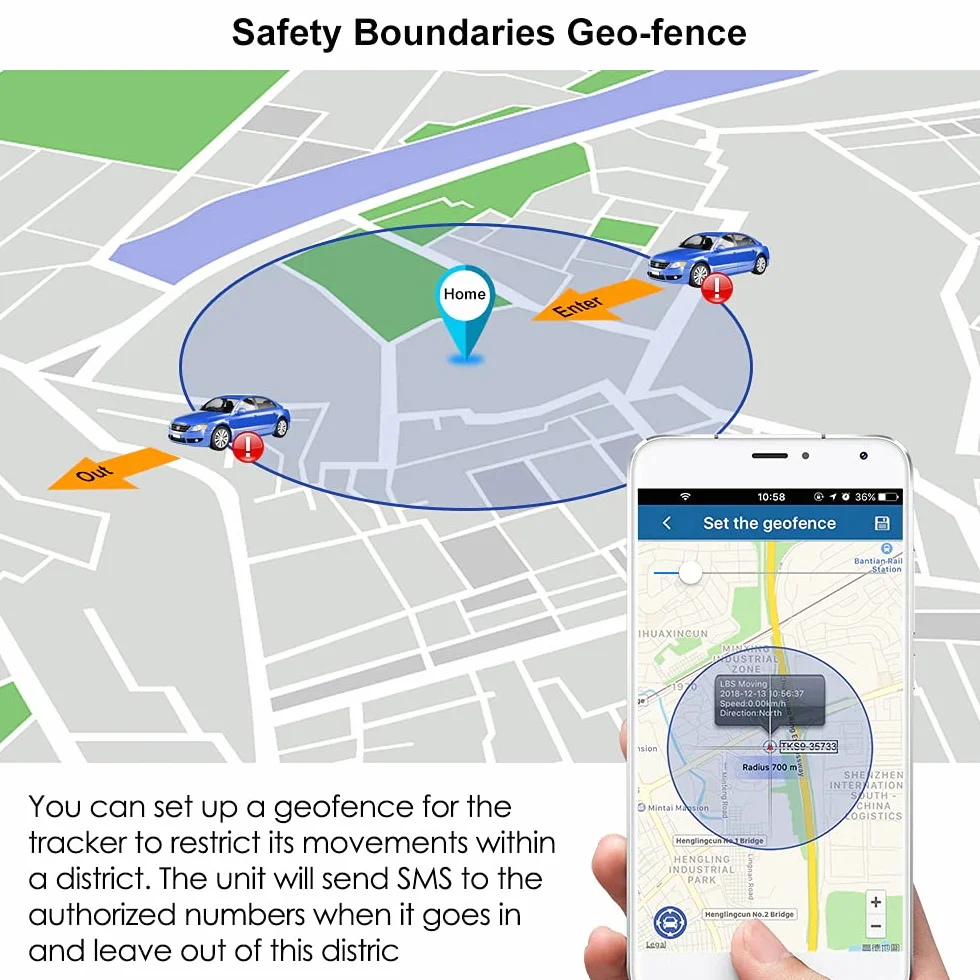 Localizador GPS para Coche TK905E 4G con Tarjeta SIM, Batería 5000mAh, Antirrobo con Imán Fuerte, Alarma de Vibración, Límite de Velocidad, Geo-Cerca