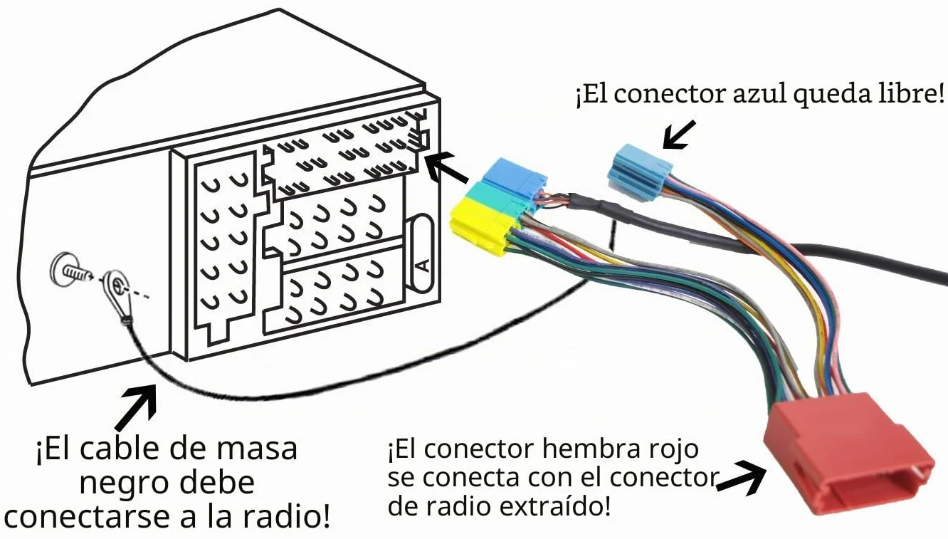 Interfaz de Audio Manos Libres Bluetooth para 8 Pines Mini ISO Audi: Chorus 2, Concert 2, Symphony 1/2, Navigation Plus 1/2, RNS de D - - VW: MCD, MFD, Gamma 5