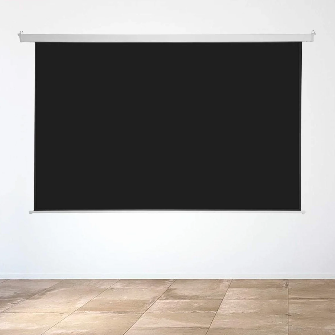 Pantalla de proyección Manual Luxscreen 84" Pulgadas 165 x 124cm Cajetín 1,80m