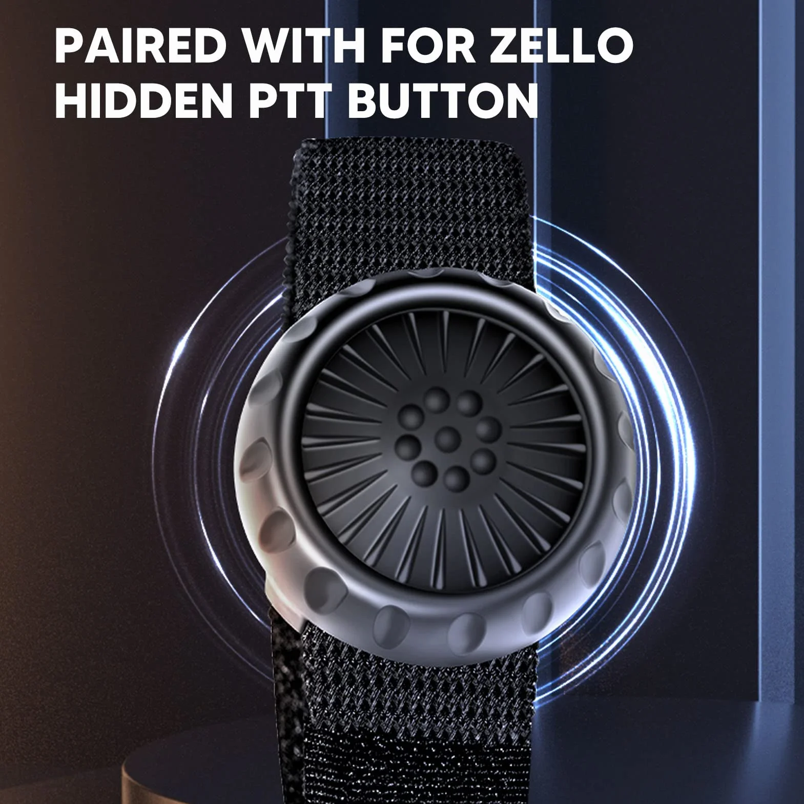 Mini Interruptor de Botón BT PTT Zello, BT5.0 IP67 a Prueba de Agua Comunicación de un Toque Bajo Consumo de Energía, Botón PTT Inalámbrico para Android 4.0 para OS X 8.0