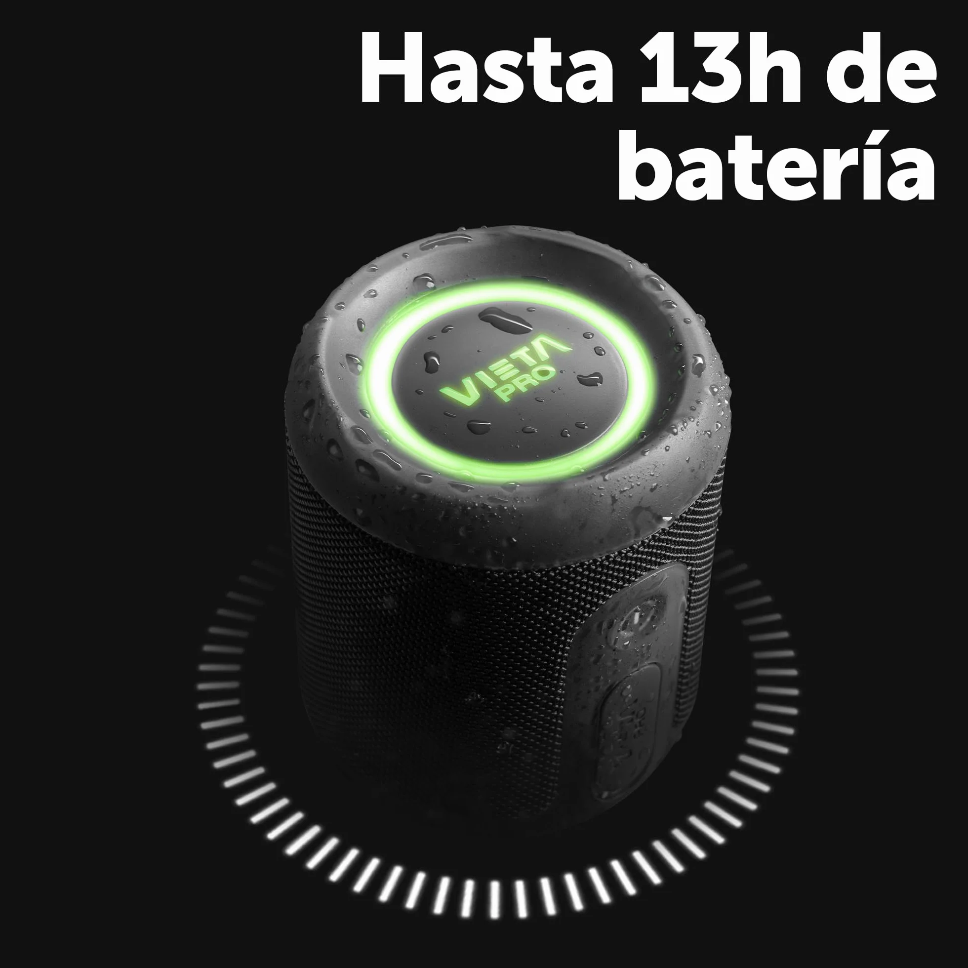 Vieta Pro Easy 4 Altavoz Bluetooth 25W Portátil Impermeable IPX7 con Luces RGB