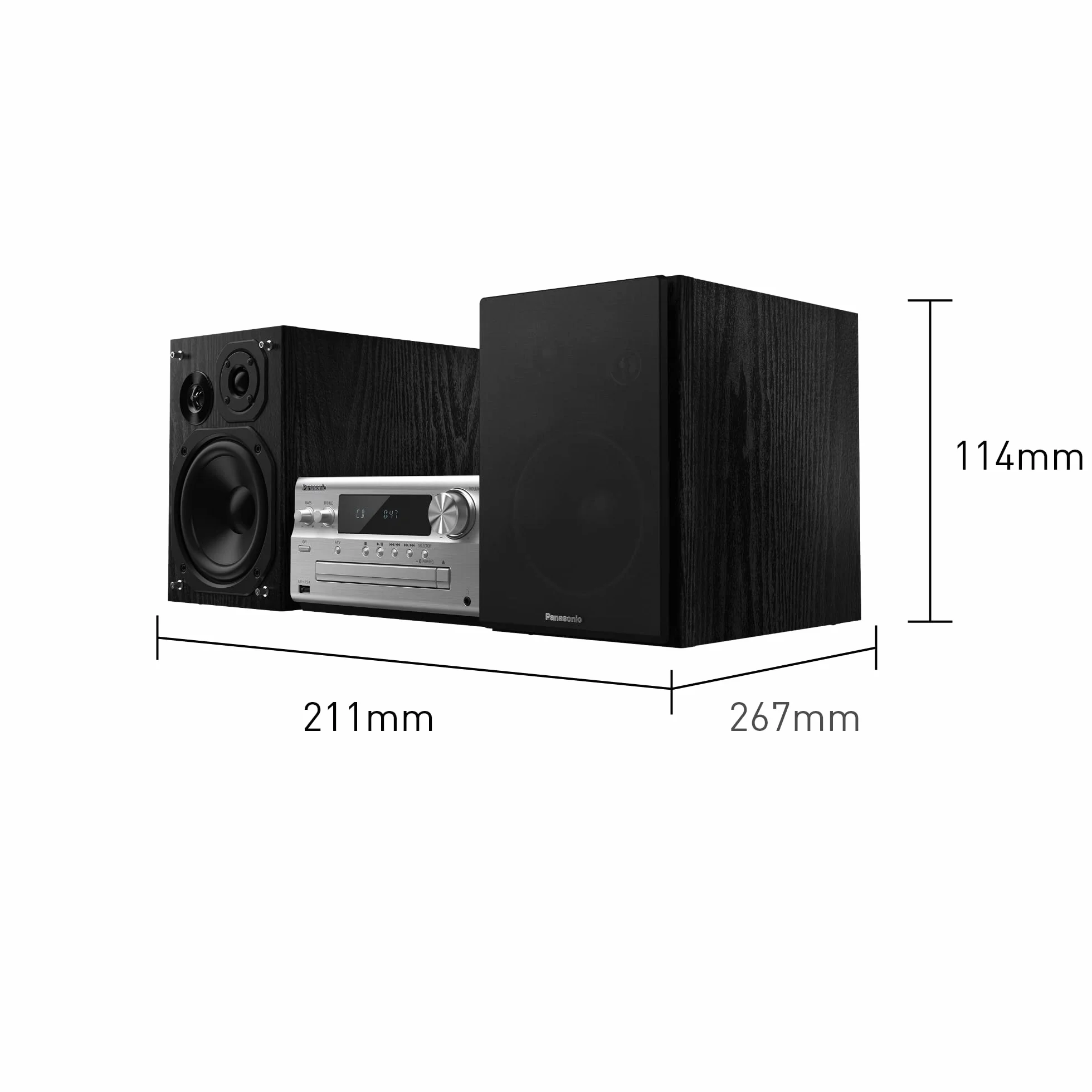 Technics SC-PMX802E-S Sistema Hi-Fi Premium con Radio DAB, Reproductor CD, Alta Resolución, Chromecast, Bluetooth, AirPlay 2, Altavoces 3 Vías, Plateado